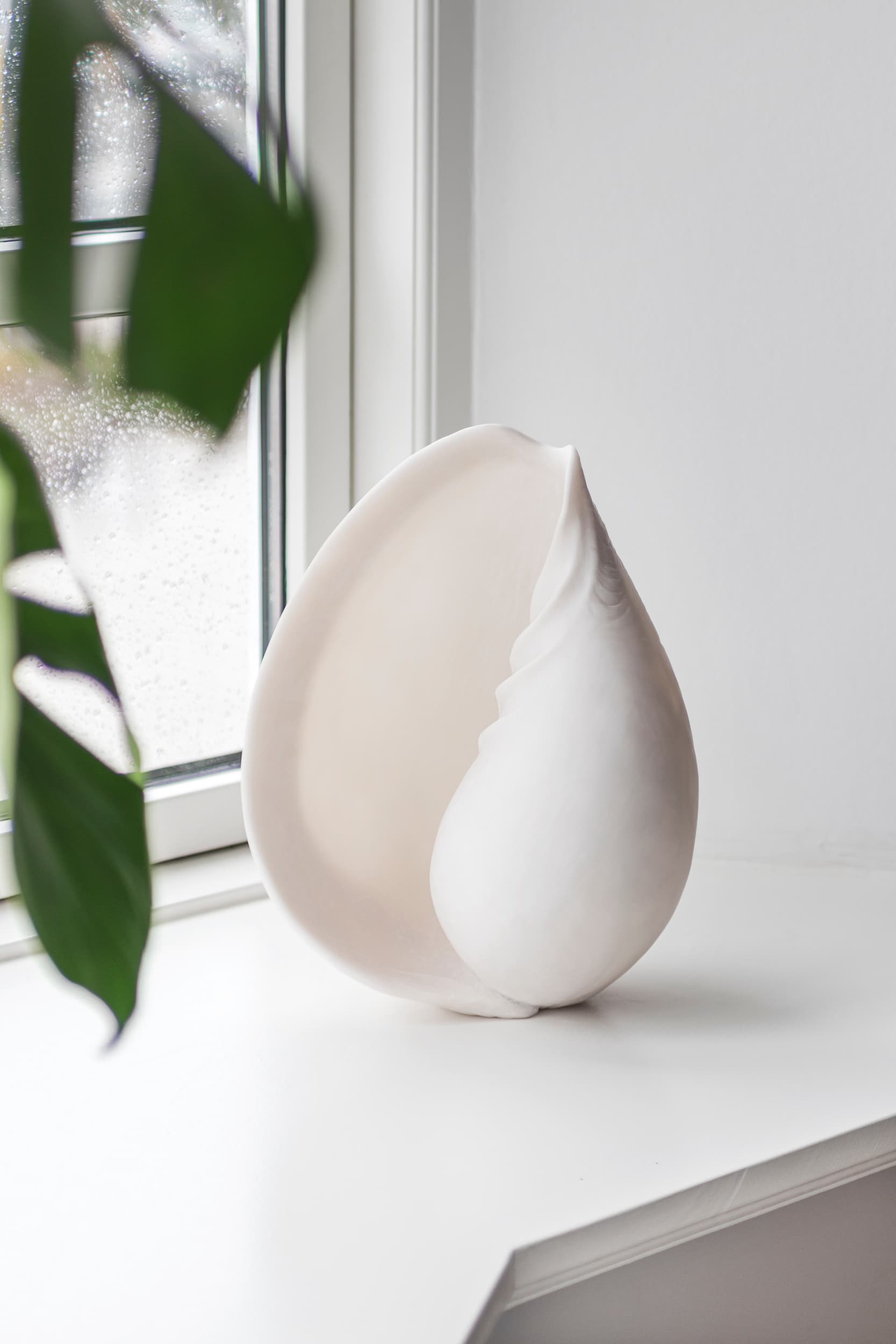Conch Shell Decoration Off-White Large