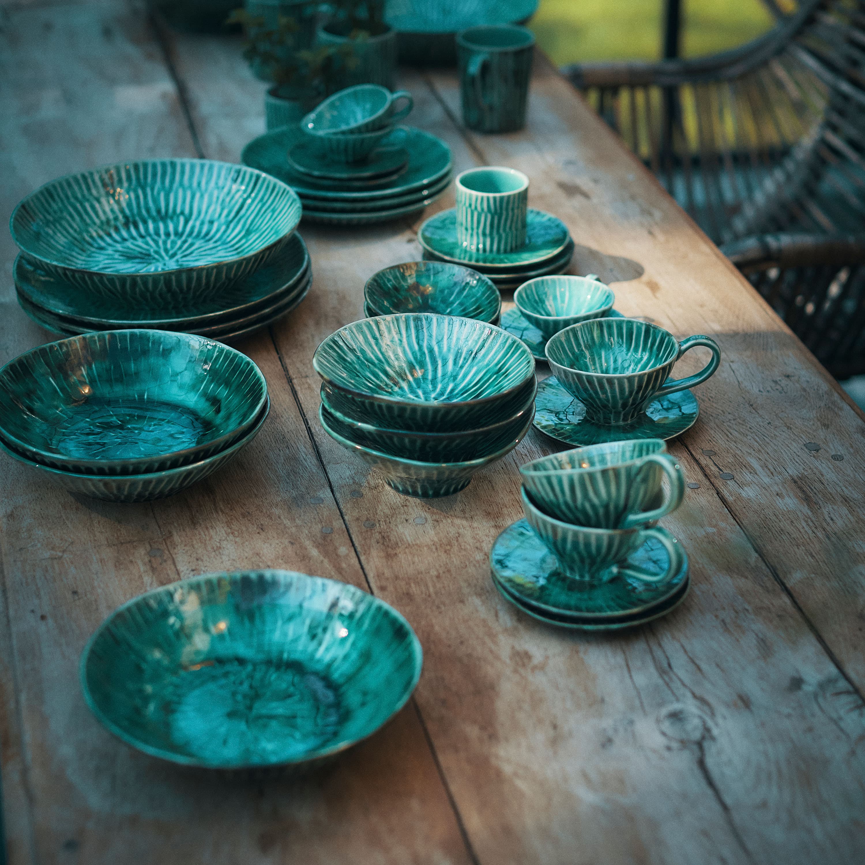 Lanza Serving Bowl Green Verde Ø30