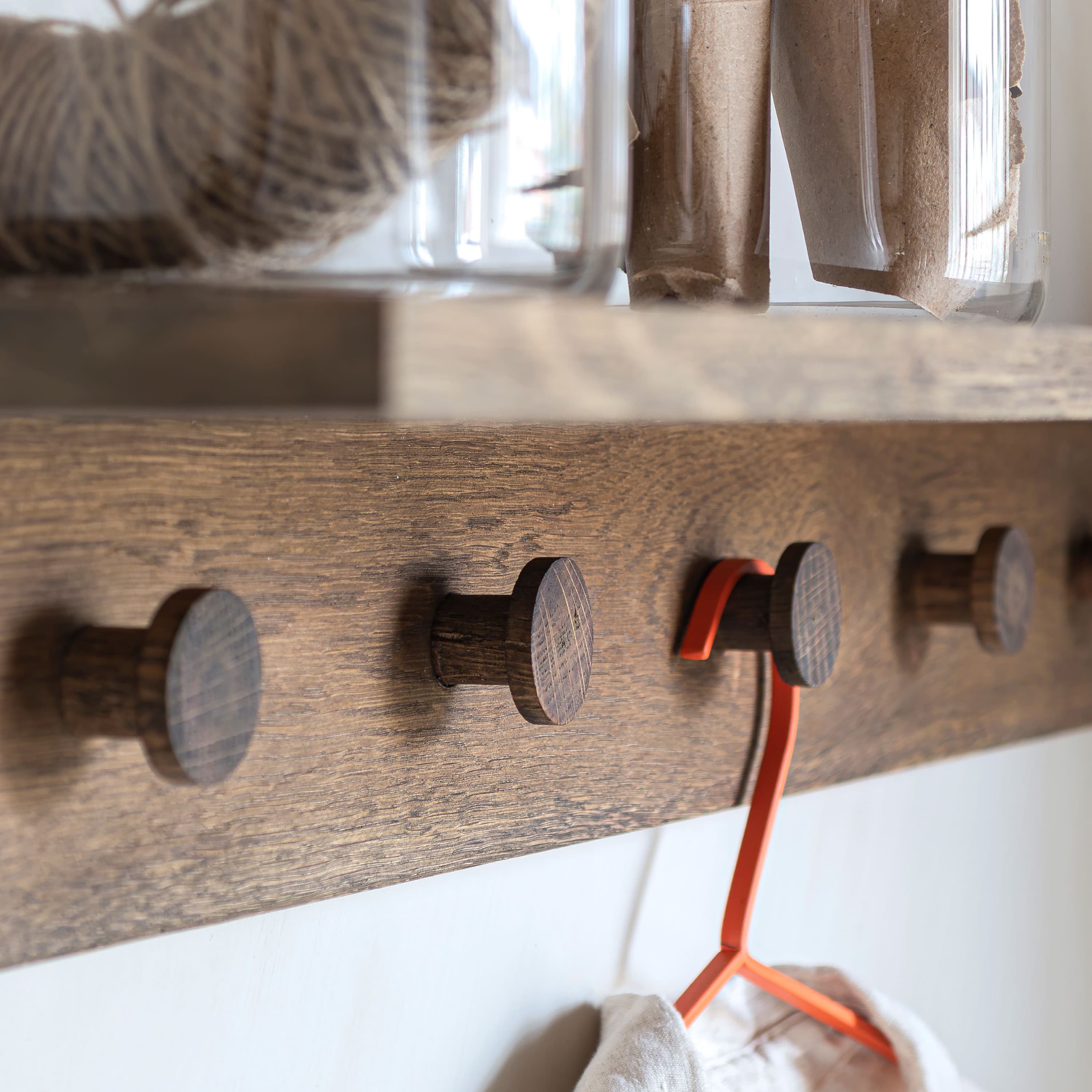 Showcase Coat Rack Dark Oiled