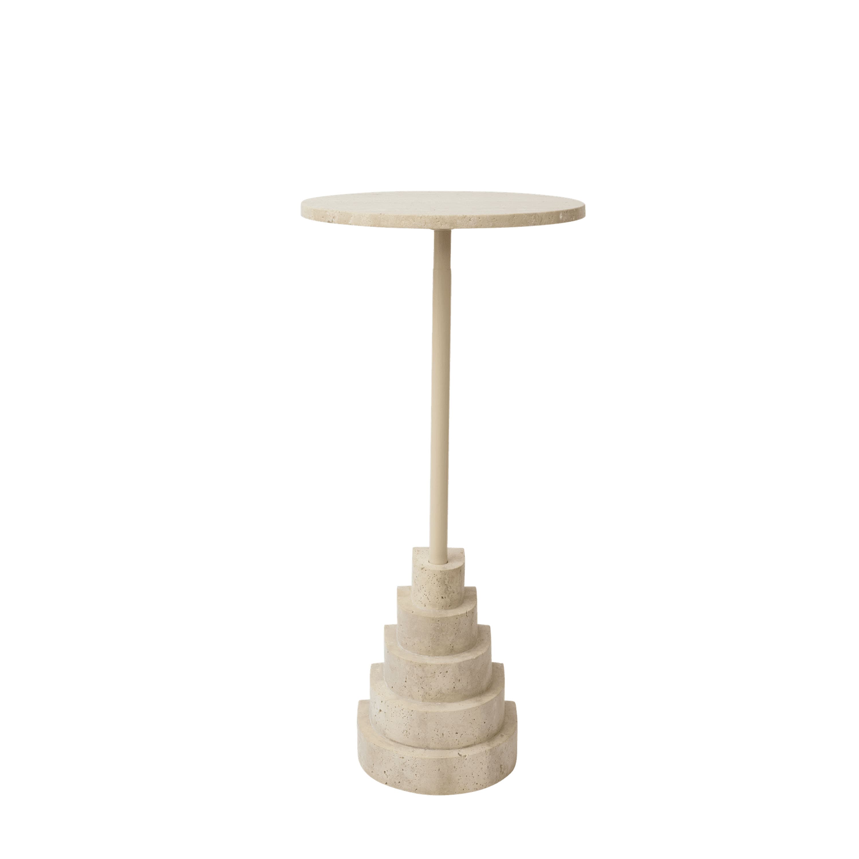 Solum Beistelltisch Light sand/Travertin 32x67