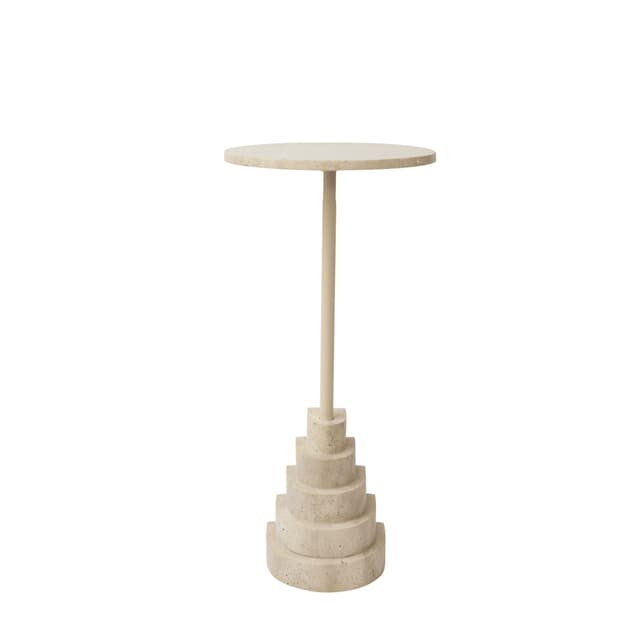Solum Side Table Light Sand/Travertine 32x67