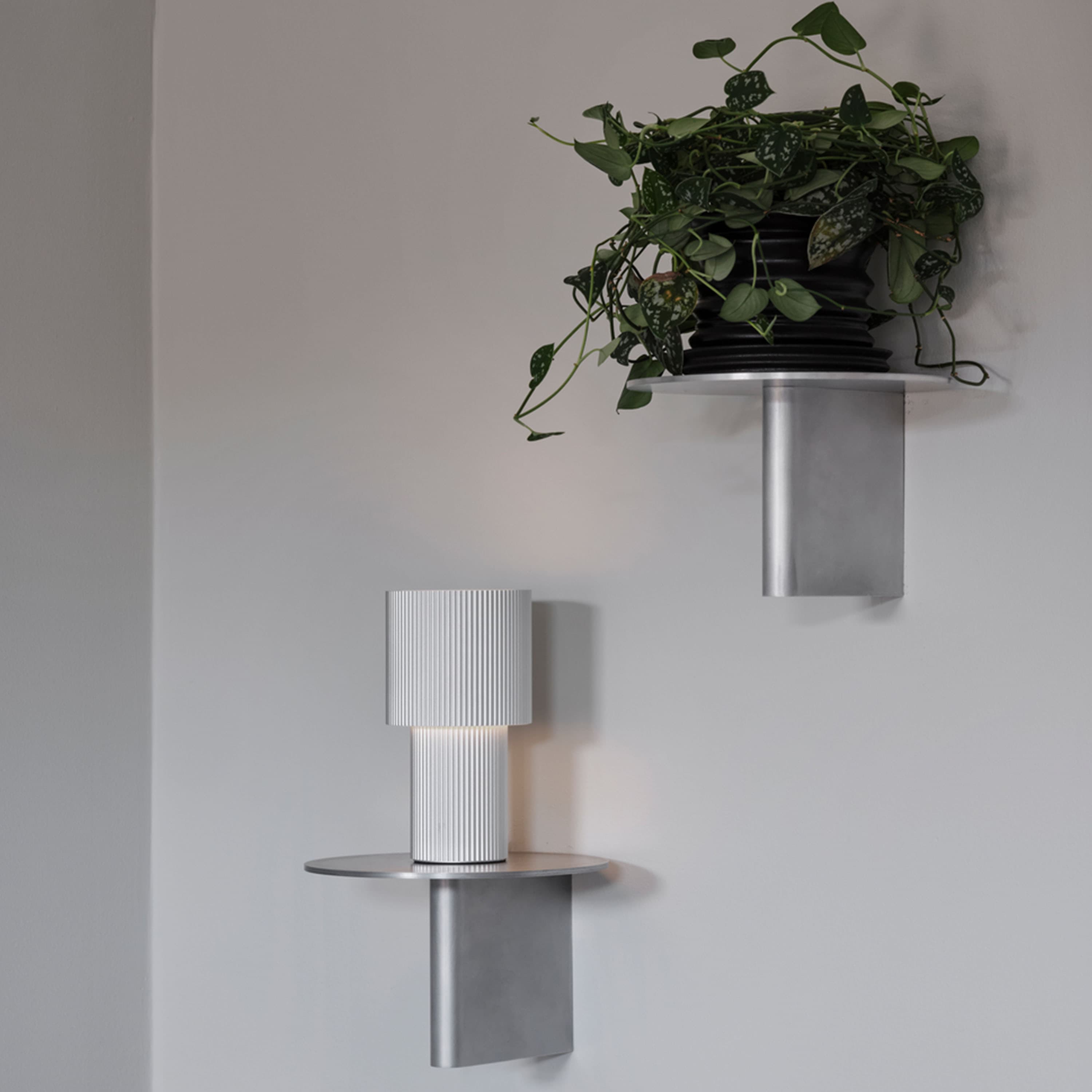 Iluma Portable Table Lamp Silver 22cm