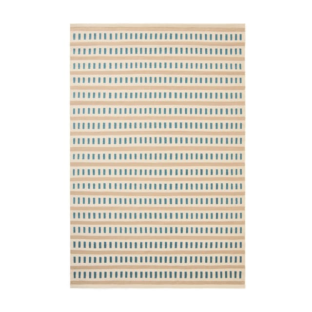 Ladakh Wollteppich Off White/Light Beige/Himmelblau 230x320 cm
