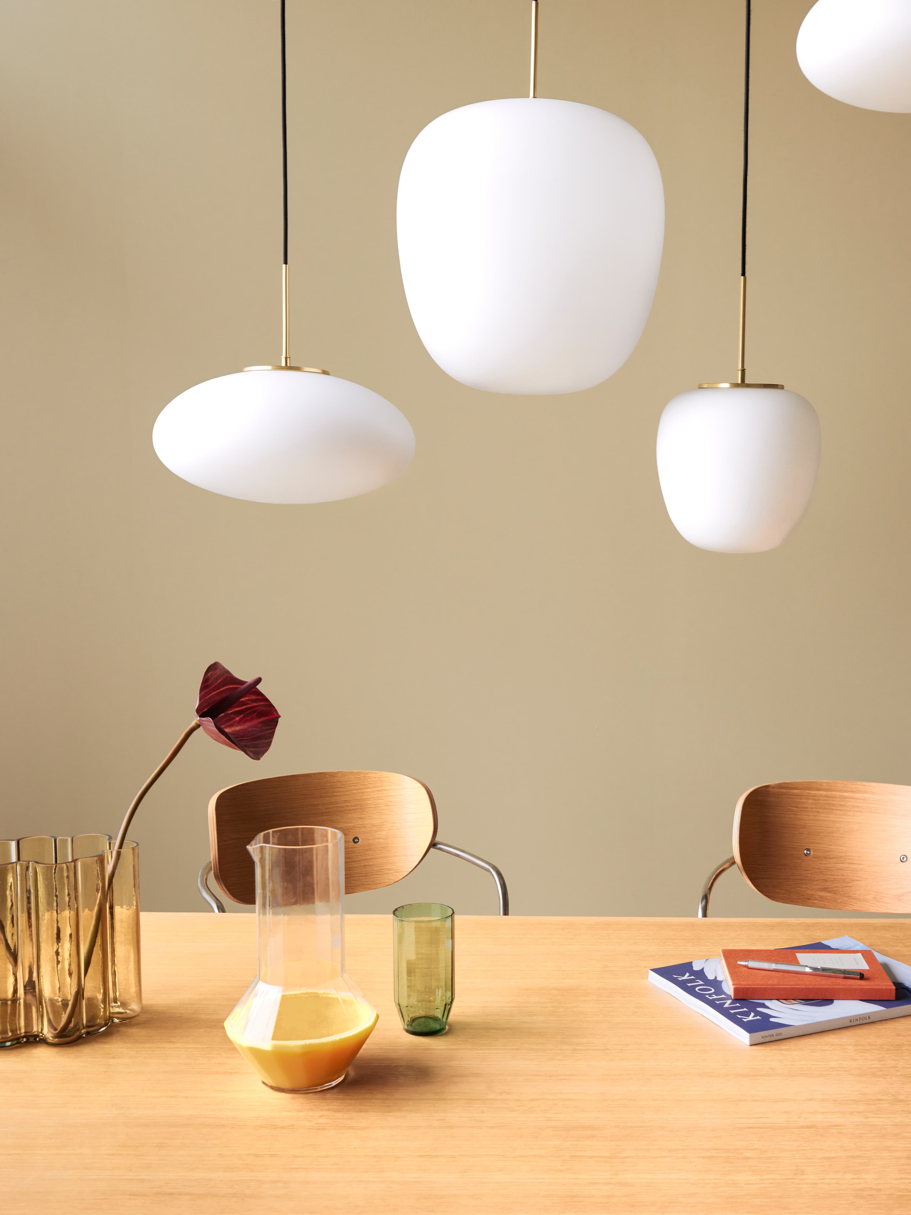 Muse Taklampe Weiß/Messing