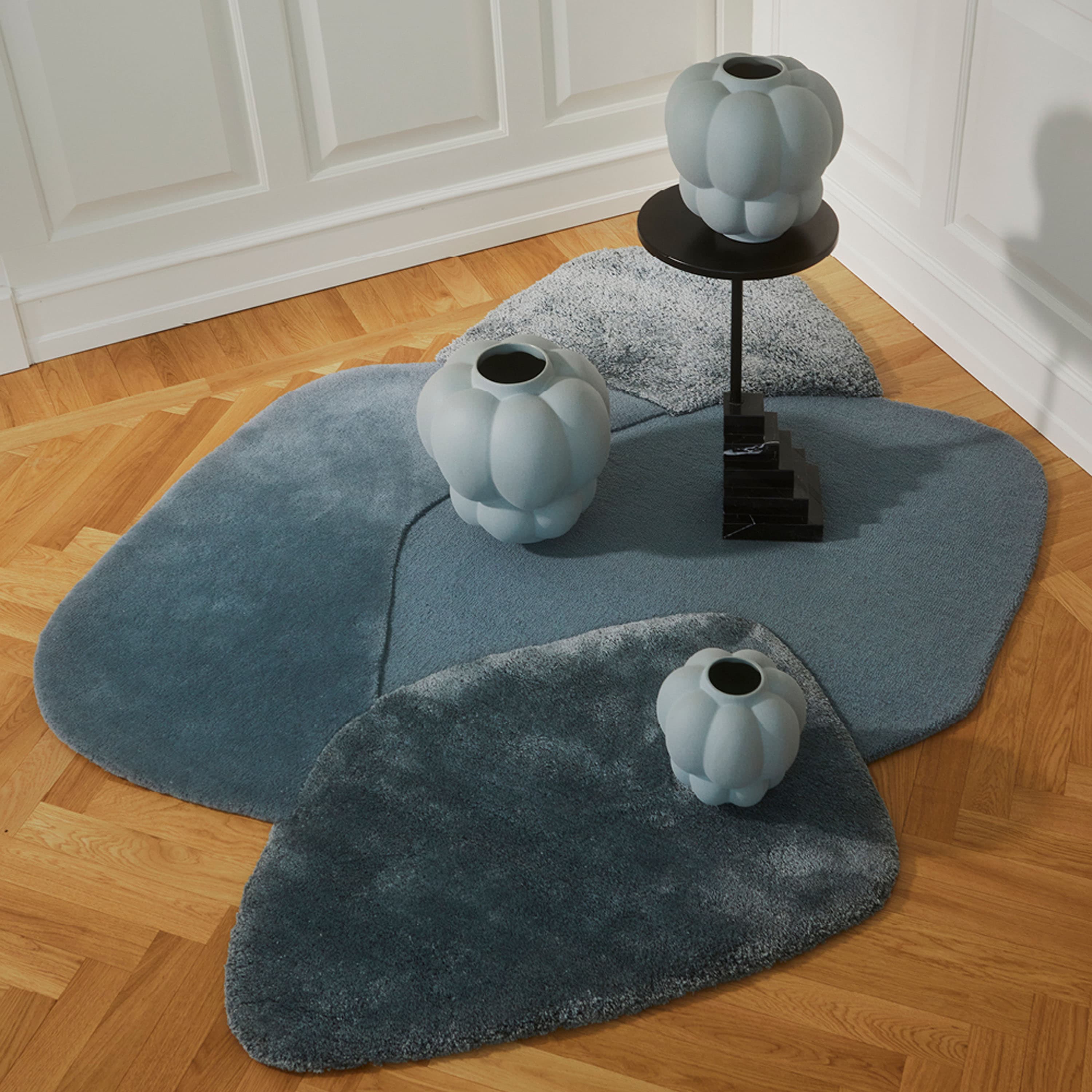 Mola Viskoseteppich Dusty Blue 195x142