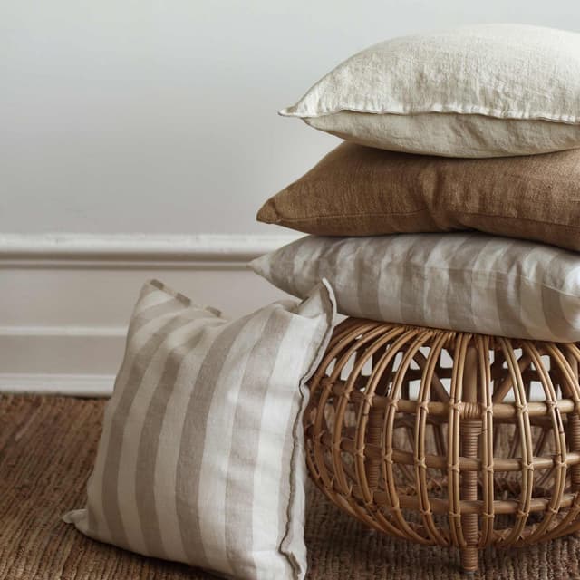 Holte Pillow Cover Linen Sand 60x60 cm