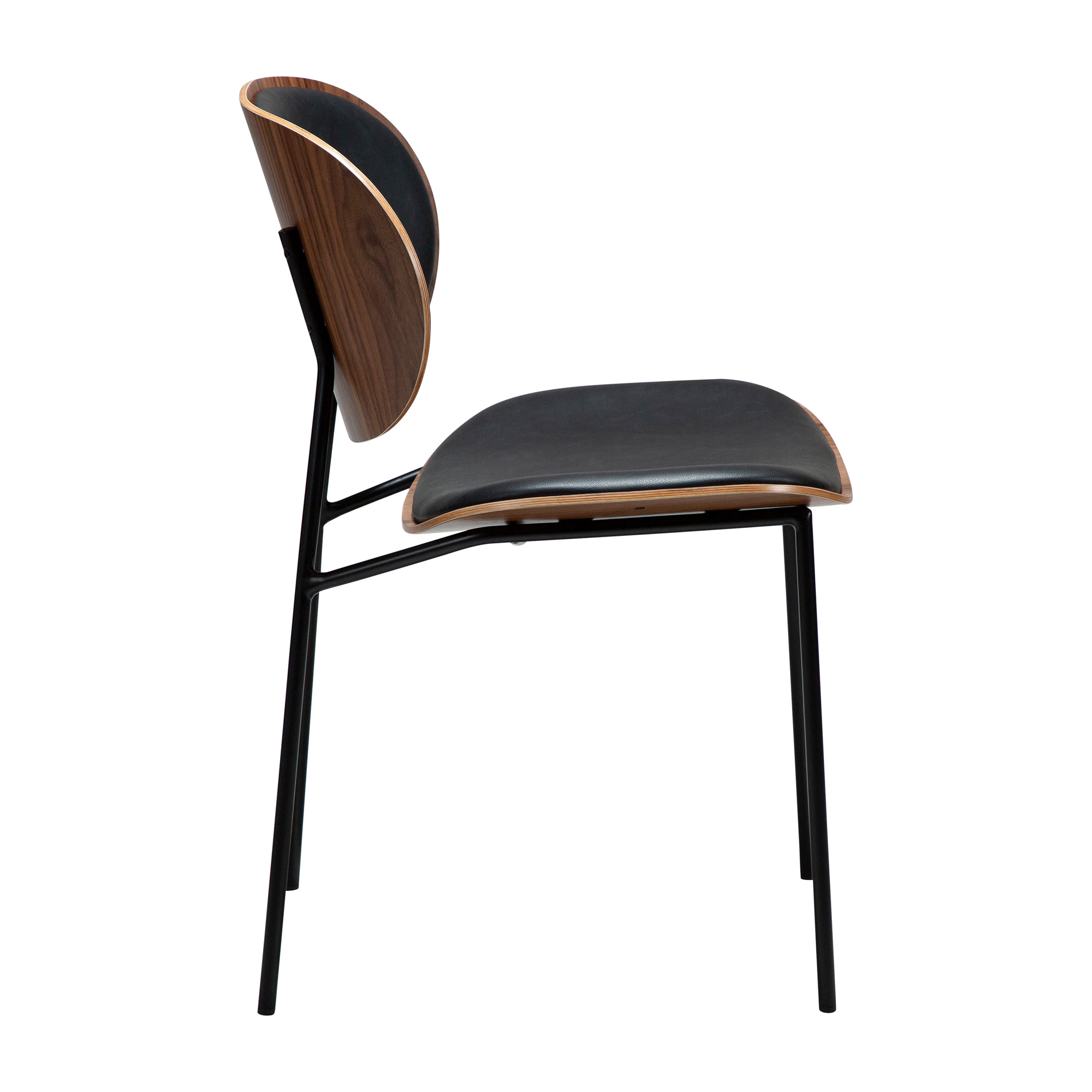 Clementina Matstol Black/Walnut