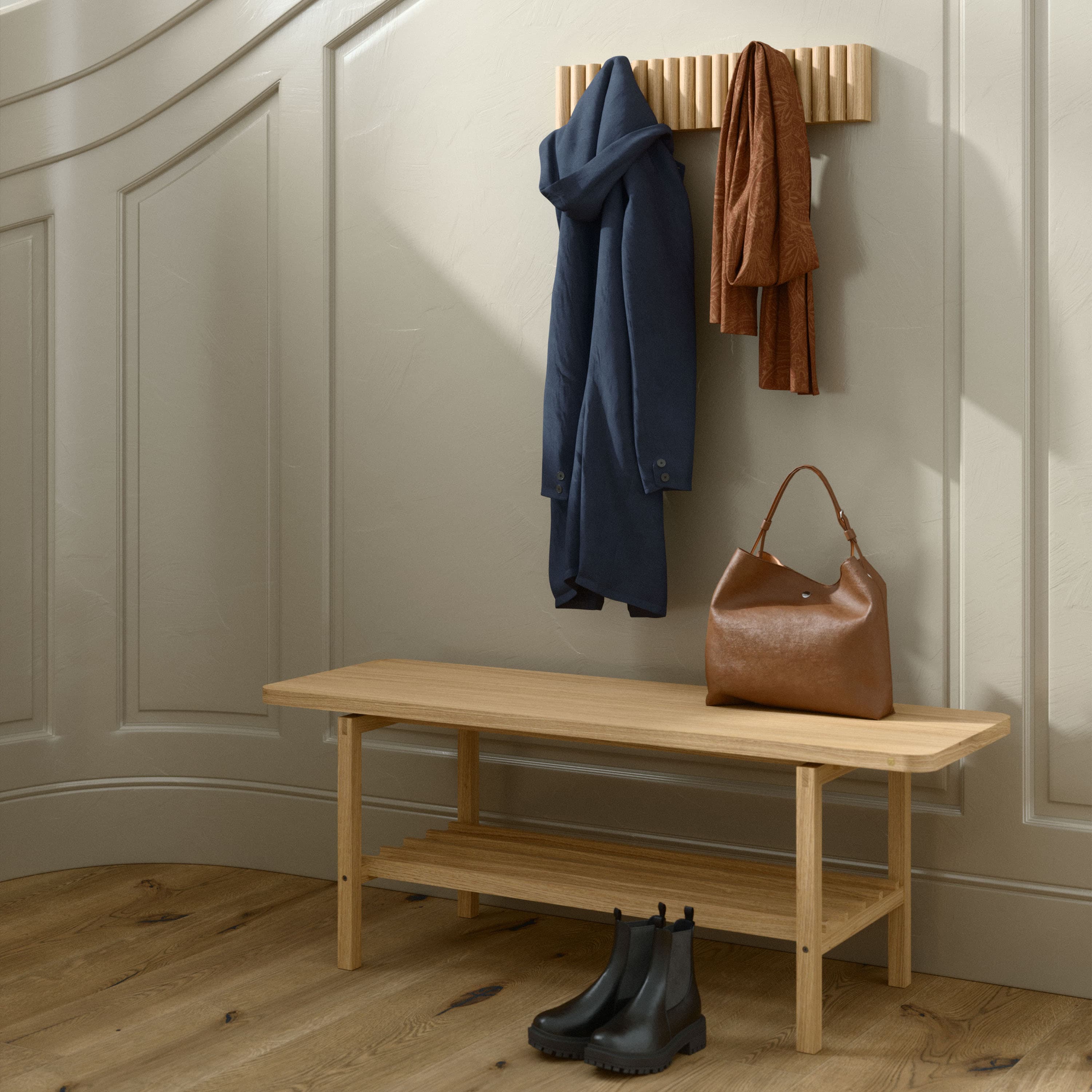 Mono Clothes Hanger Oak Large