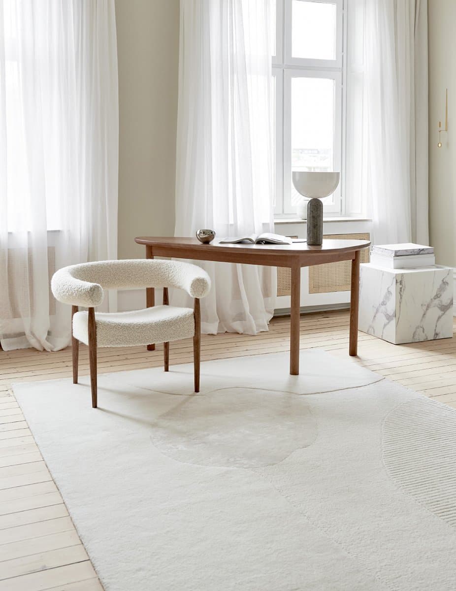 Topaz Wool/Viscose Rug Ivory 250x350