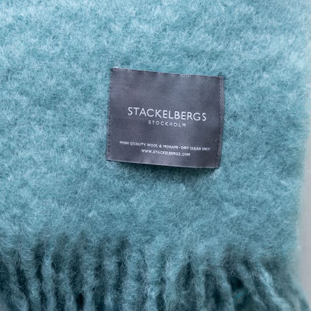 Mohairdecke Aqua Blue