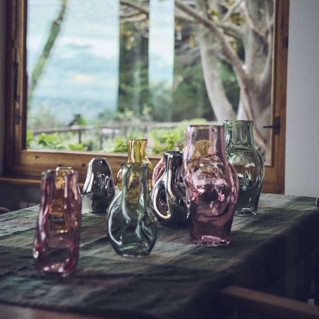Gleam Vase Glas Olive 32cm