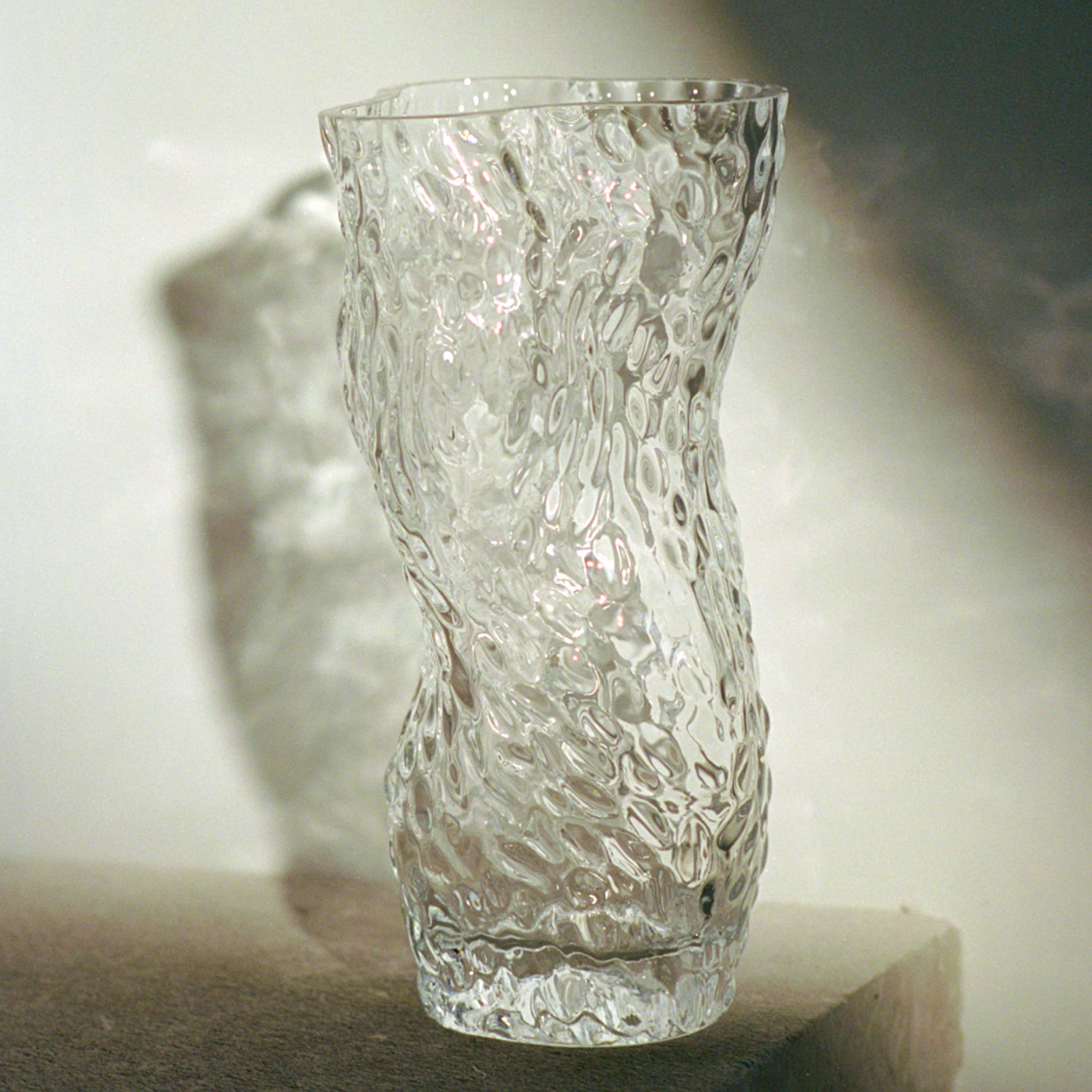 Ostrea Rock Glass Vase Clear 30cm