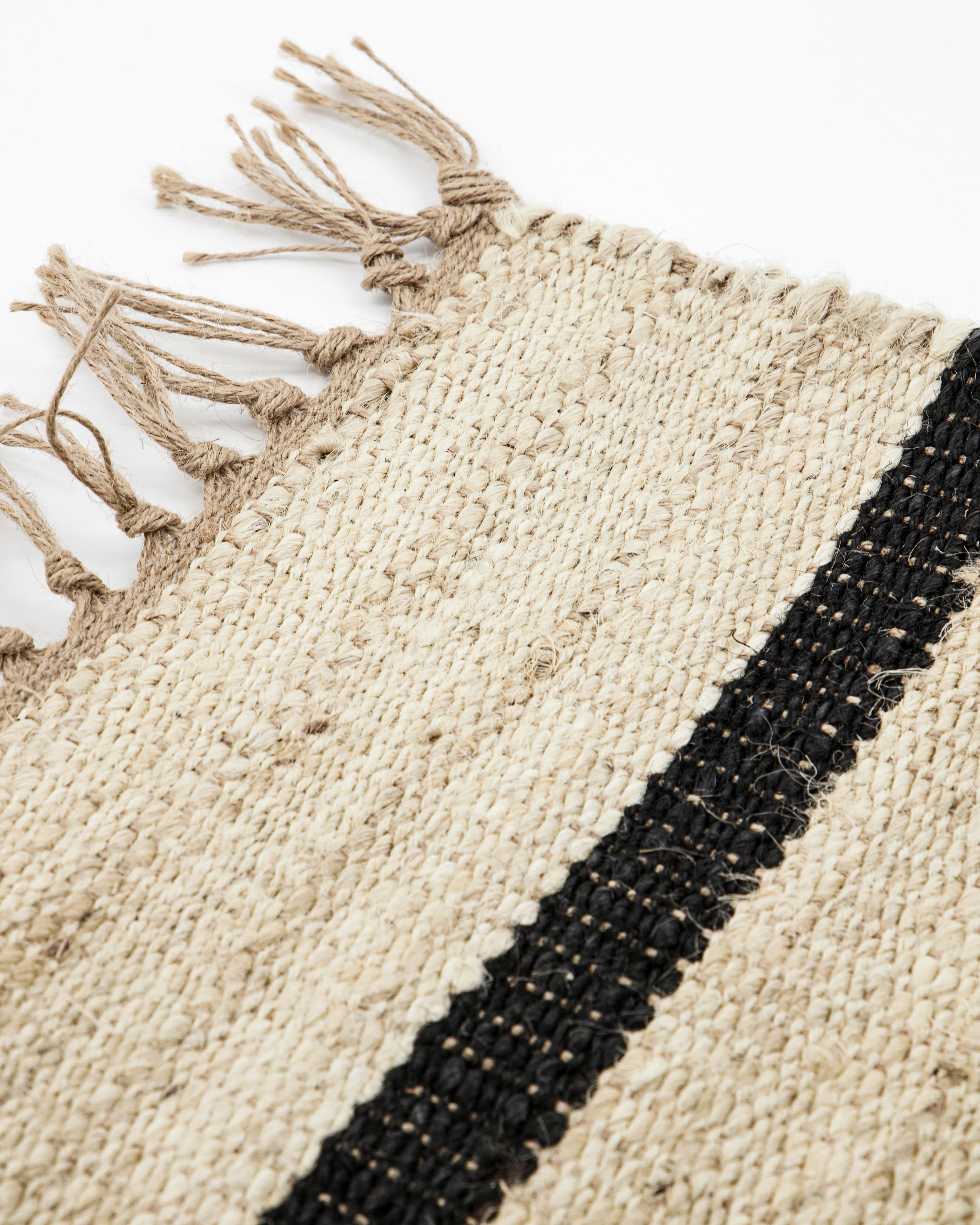 Sima Läufer Jute Schwarz/Natur 200x90
