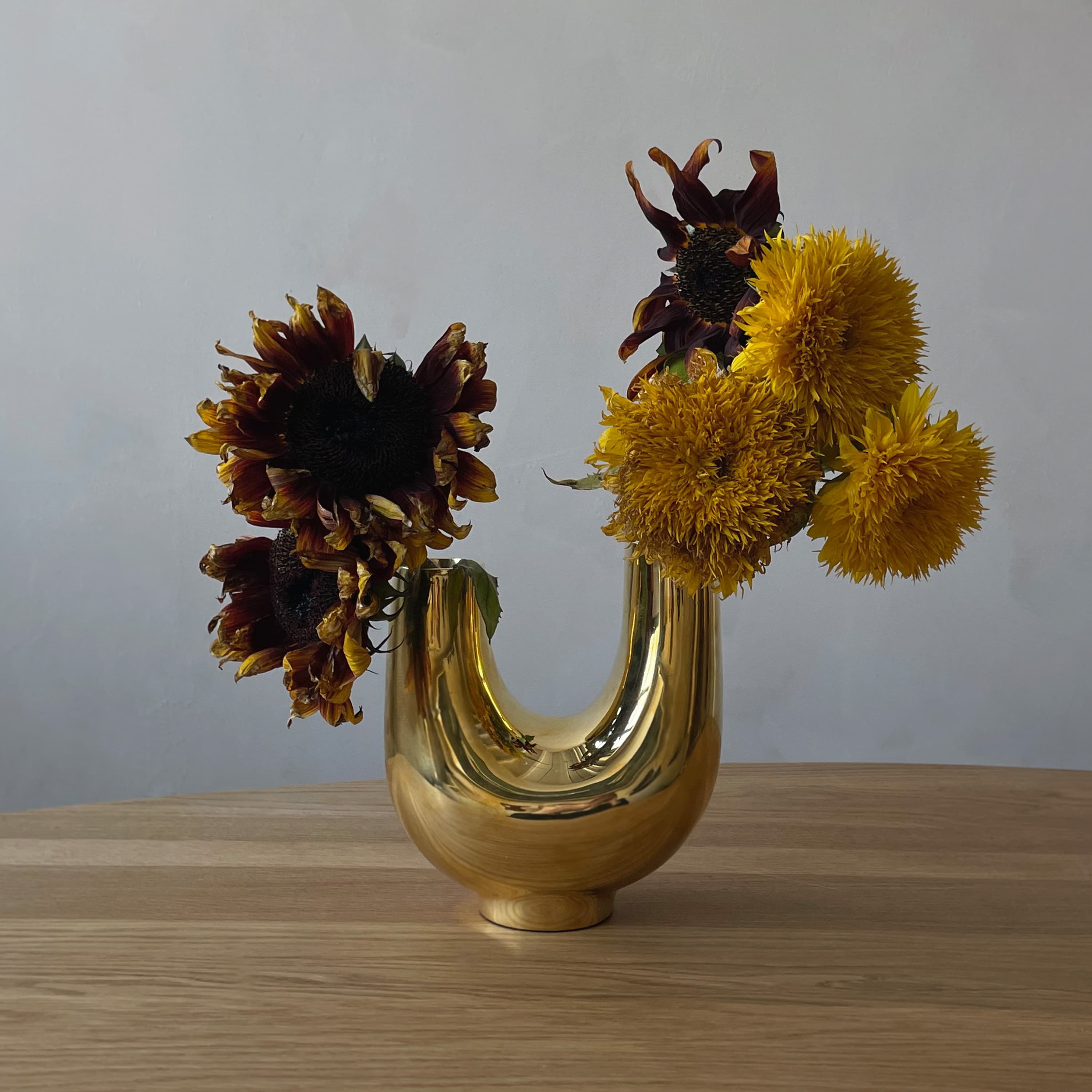 Kazumi Vase Brass 19cm