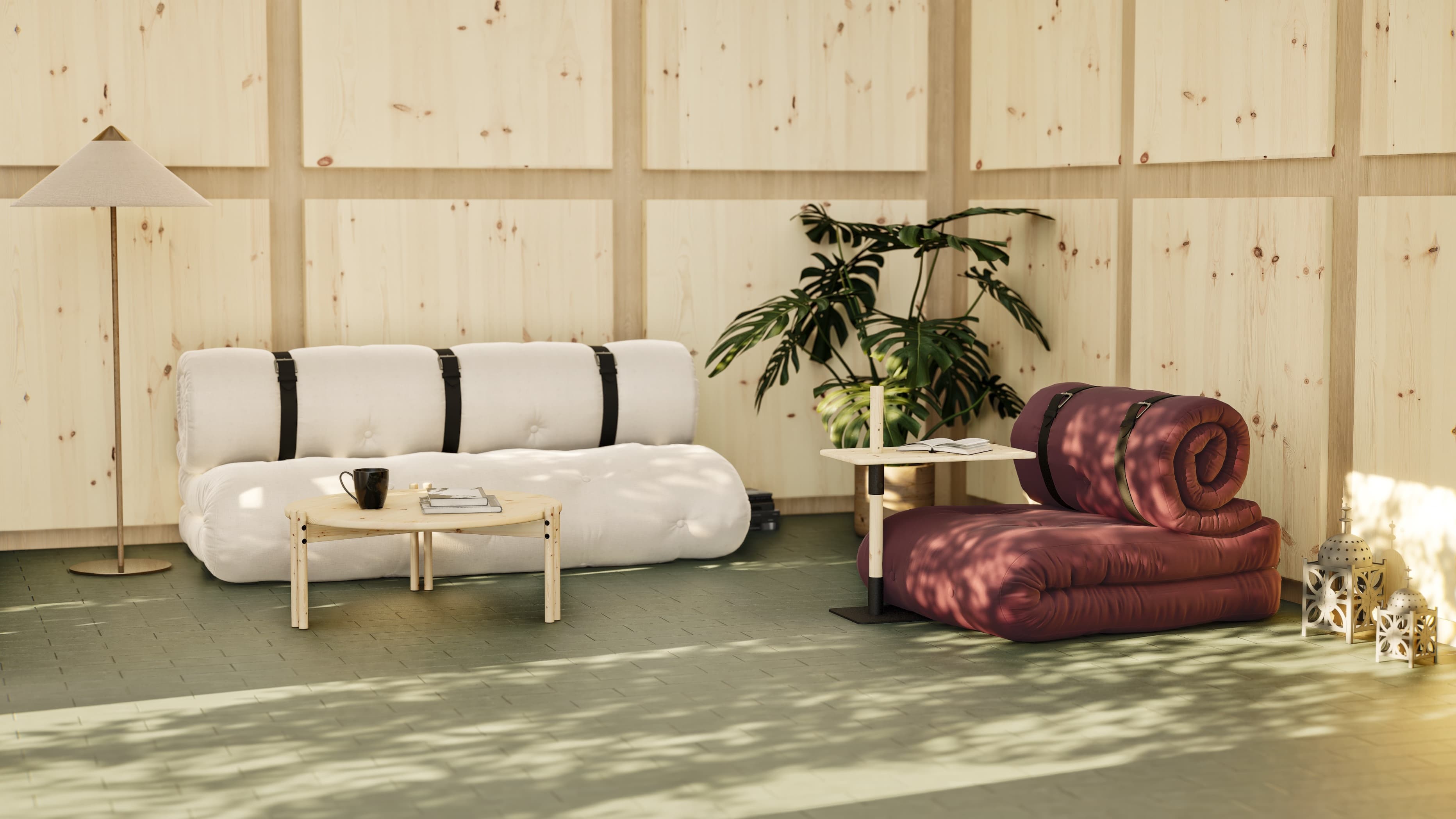 Sticks Couchtisch Natur Niedrig