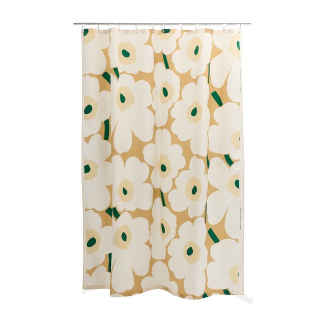 Unikko Duschvorhang Sand/Off White/Hay/Emerald