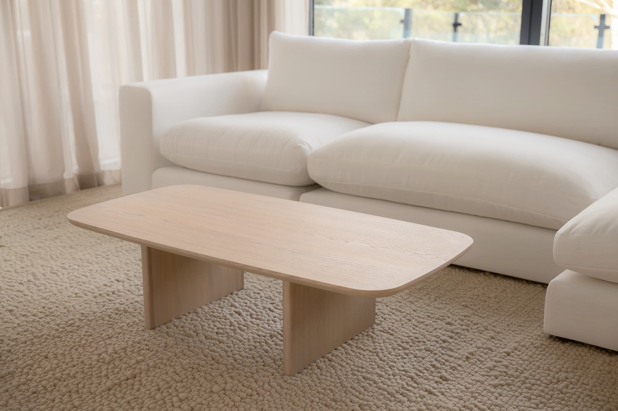 Ivy Couchtisch Weiß pigmentiert 120cm