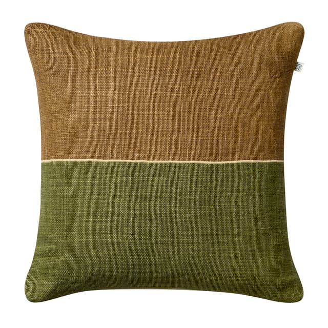 Amol Kissenhülle Taupe/Cactus Green 50x50