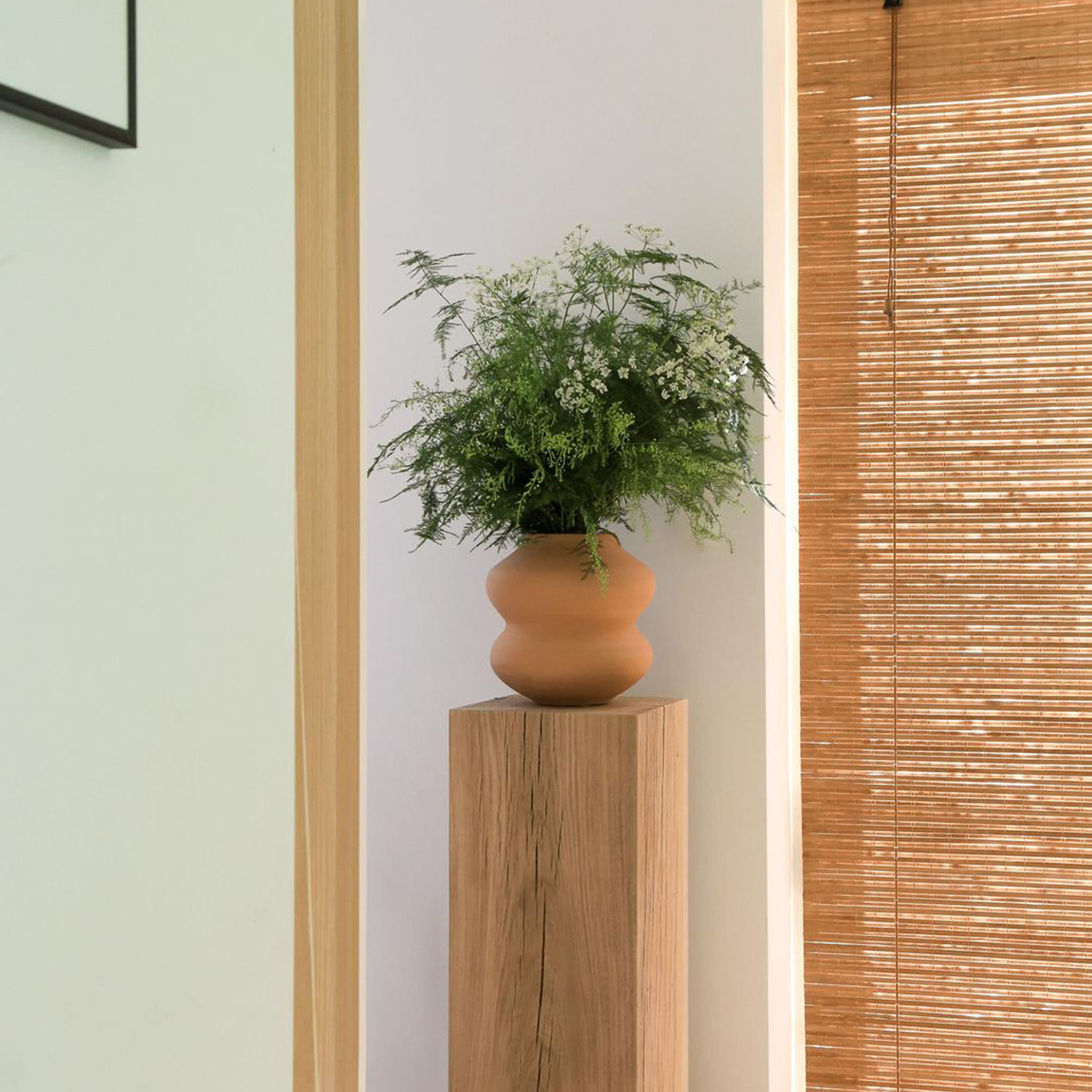 Belle Vase Raw Pink Terracotta 25cm