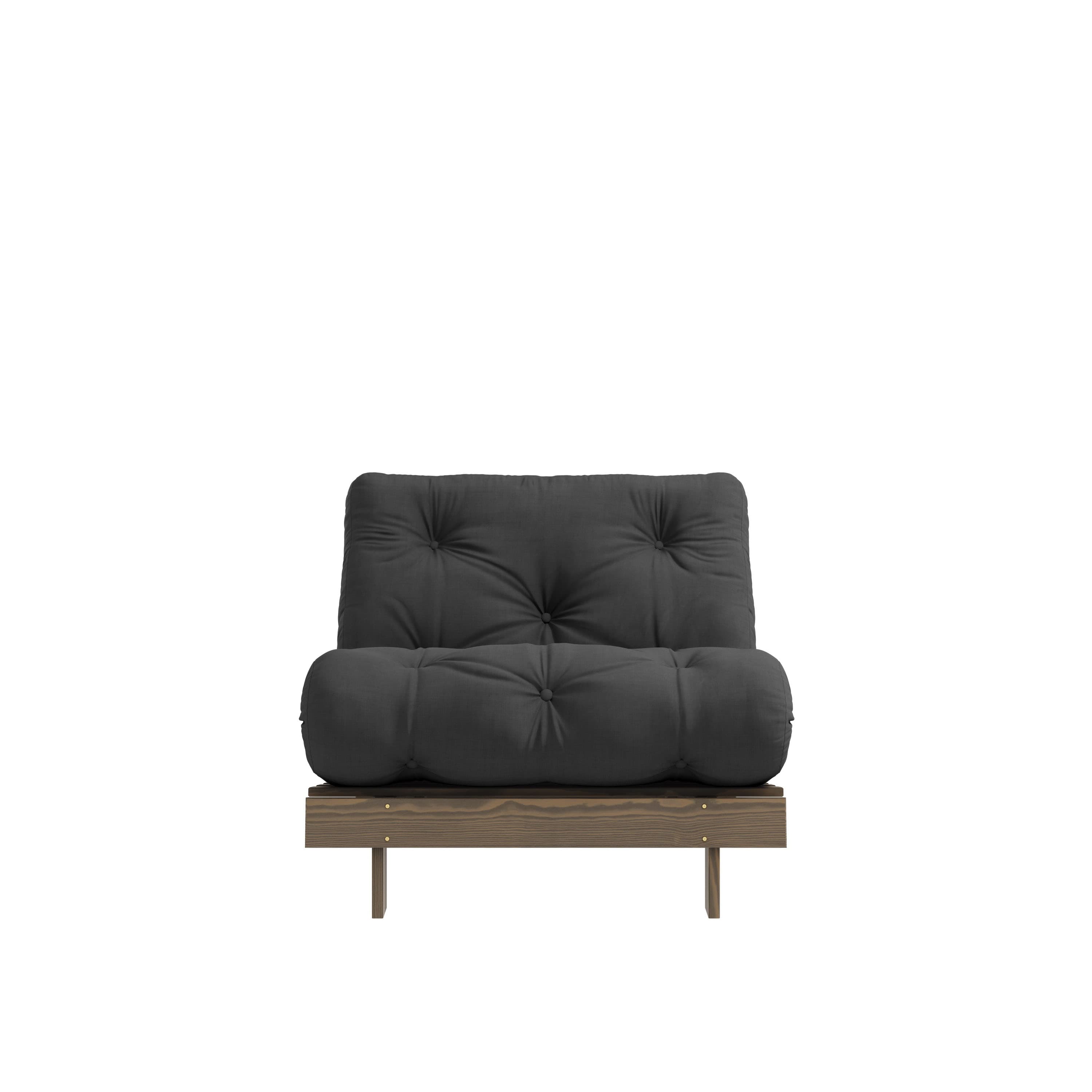 Roots Sofa Bed Chair Brown/Dark Grey 90cm