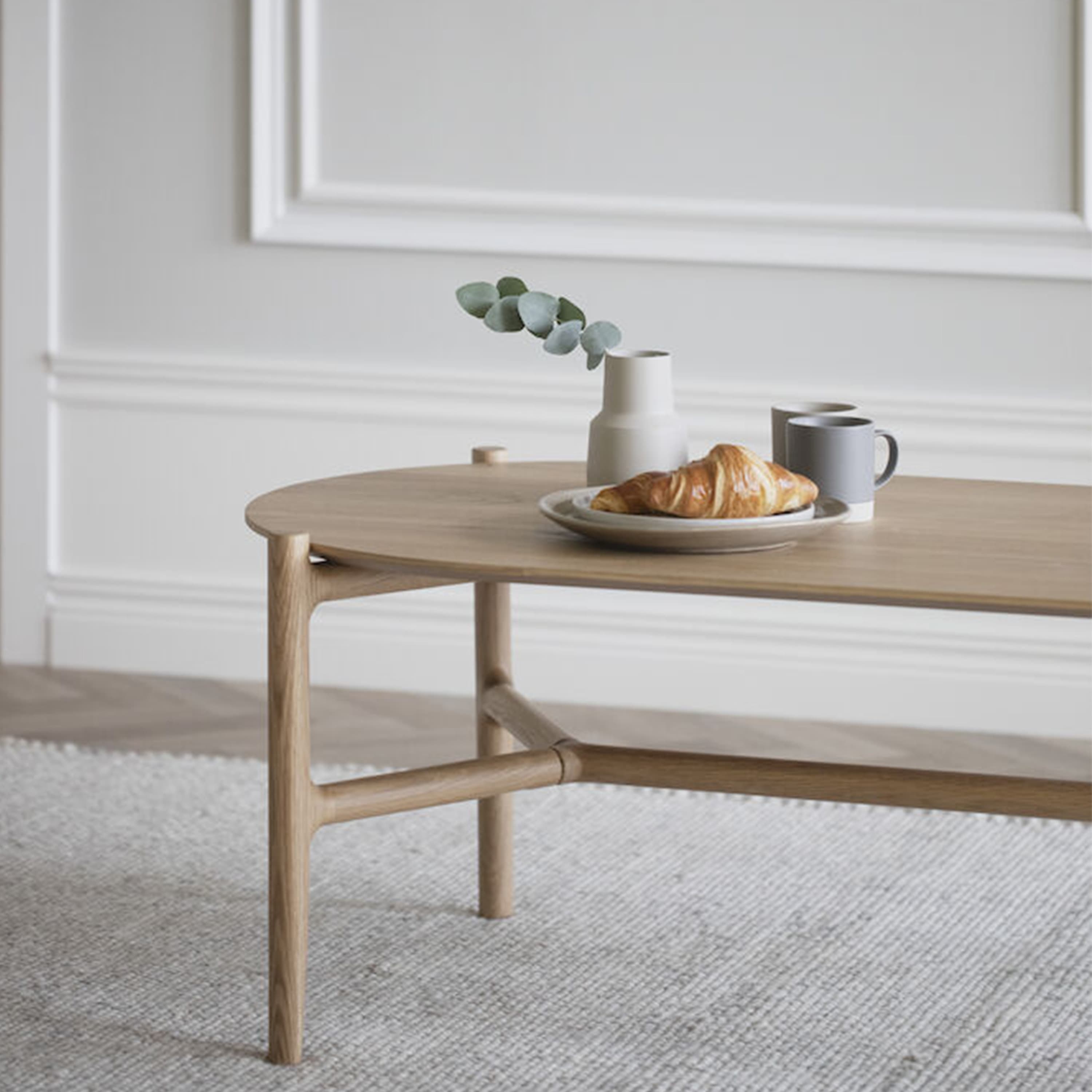 Holton Coffee Table Oval Oak 130x65cm