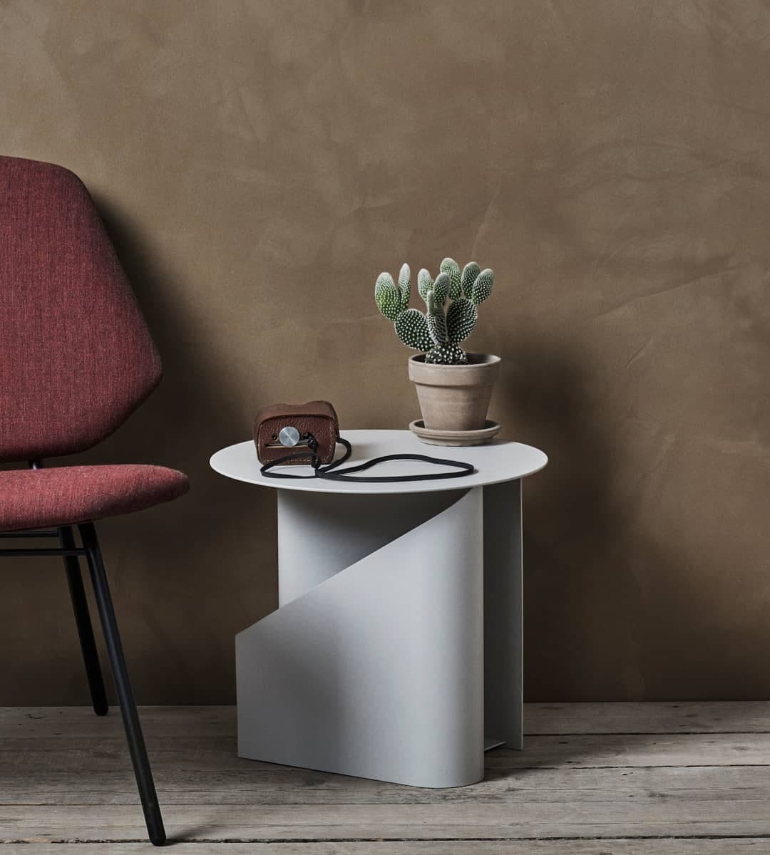 Sentrum Side Table Warm Grey Ø40