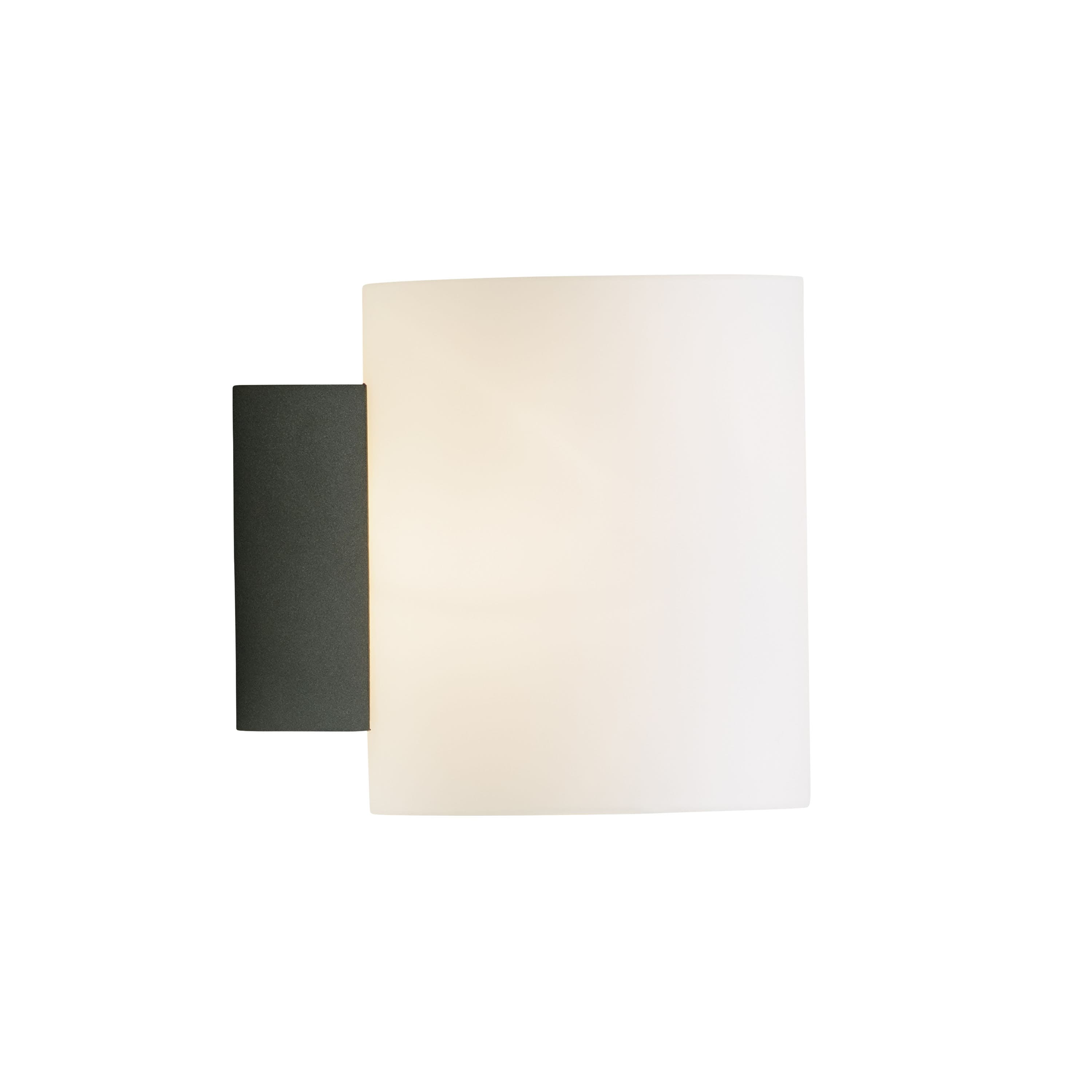 Evoke Wandleuchte Anthrazit/Opalglas Small