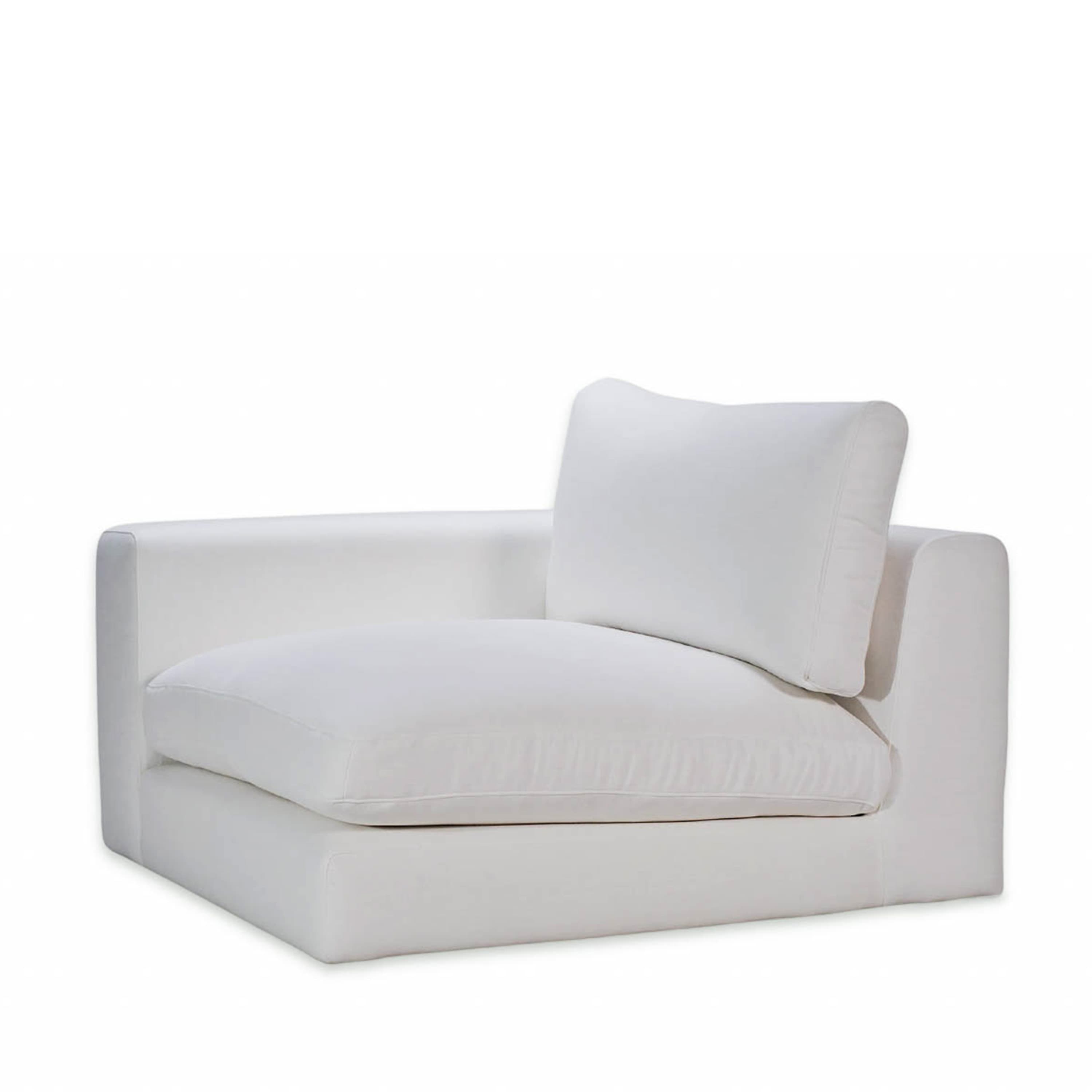 Capri 1-Sitzer Sofa-Modul mit linker Armlehne Weiß 107cm