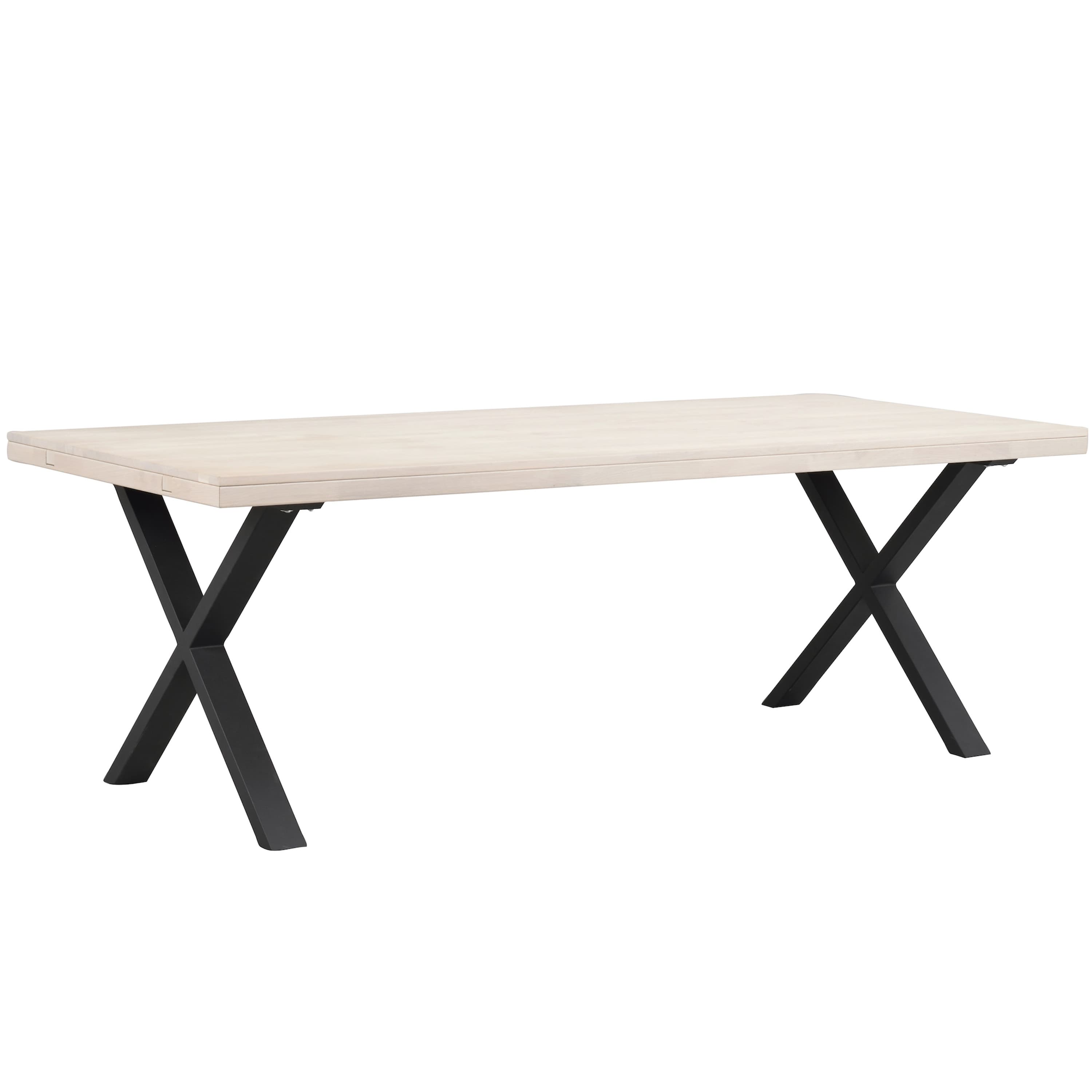 Brooklyn Esstisch X-Beine Weiß pigmentierte Eiche 220cm
