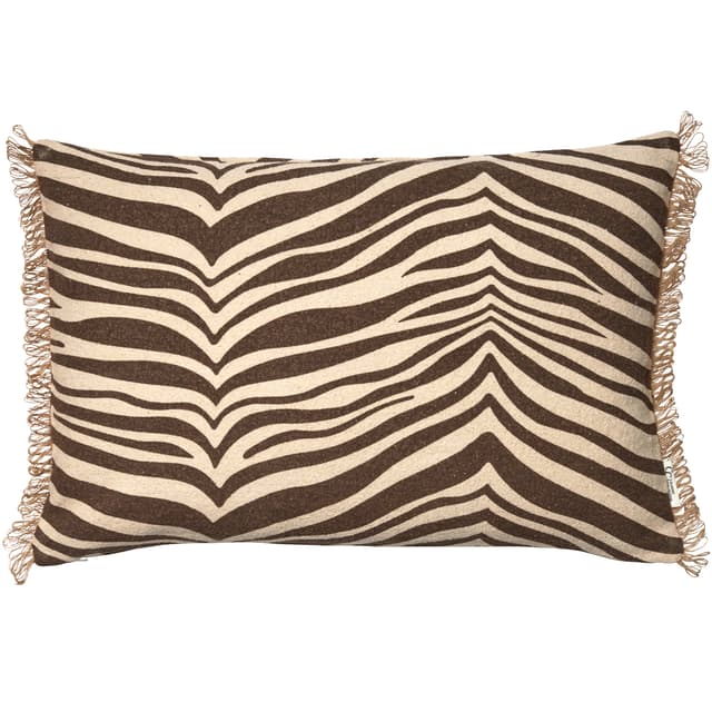 Zebra Kissen Braun/Natur 40x60
