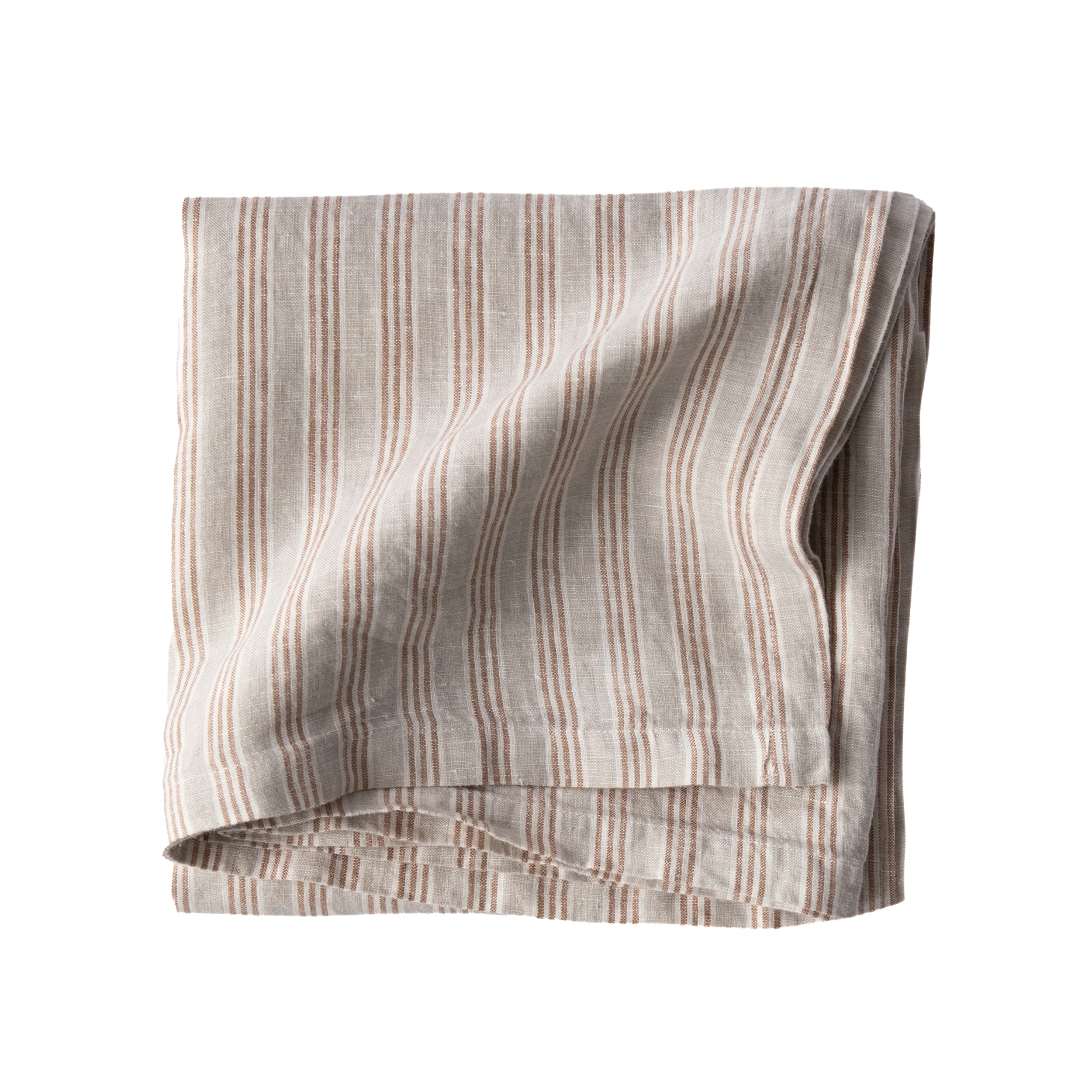 Leinentischdecke Hazelnut Streifen 175x175