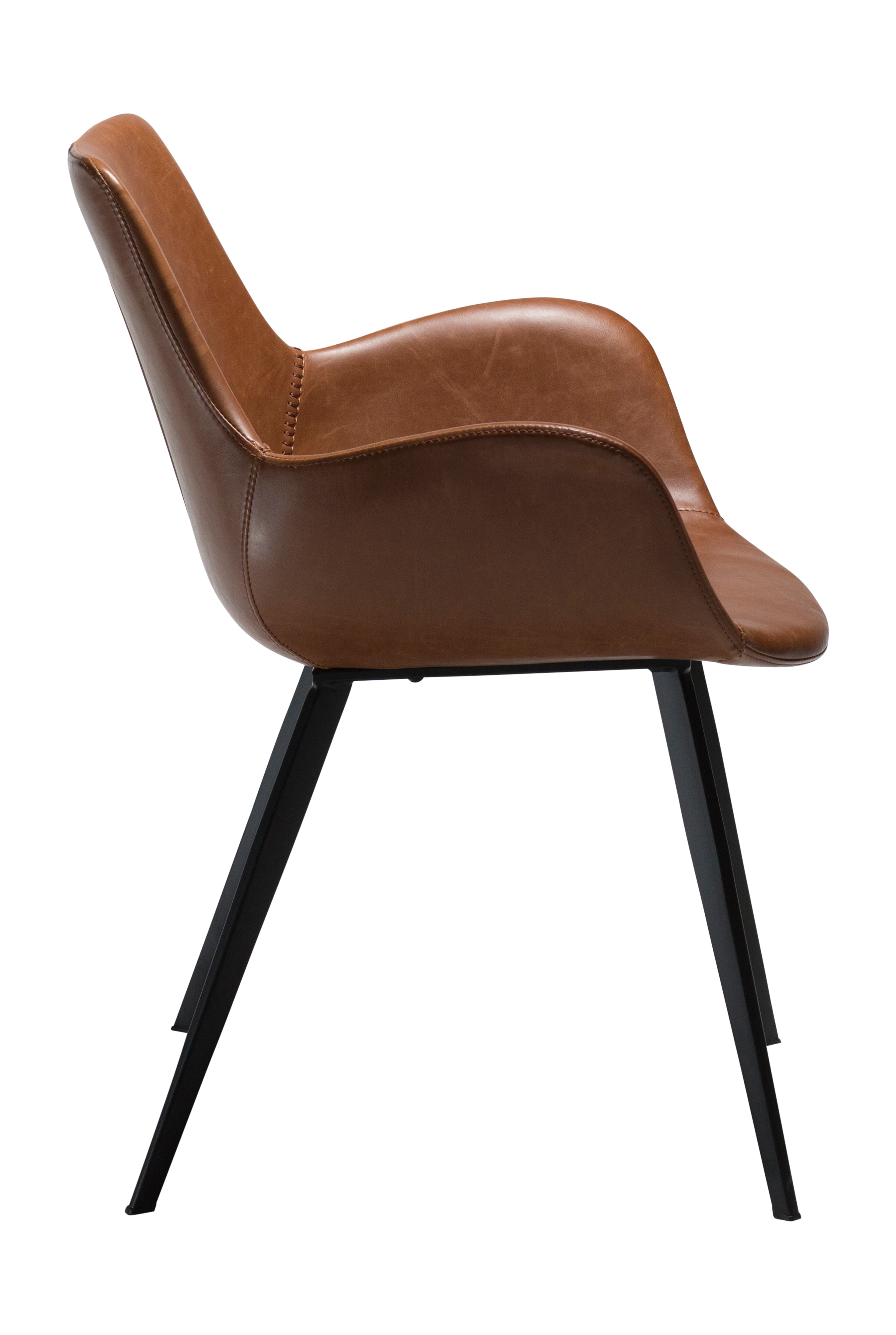 Hype Dining Armchair Faux Leather Light Brown/Black