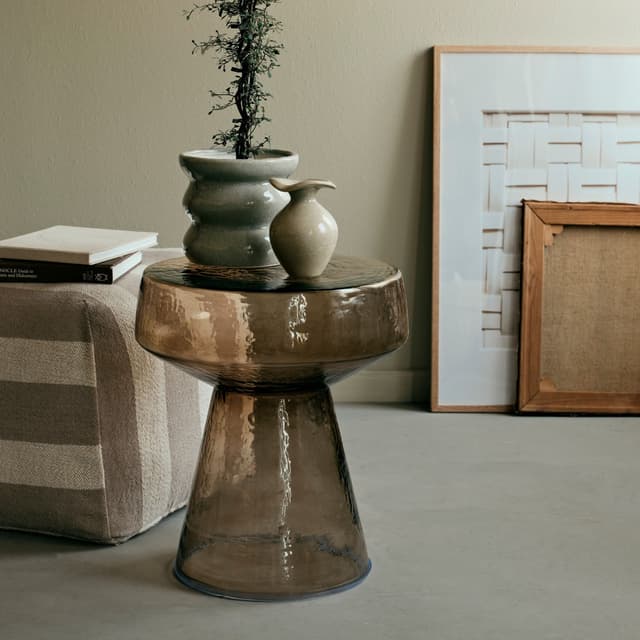 Sigrid Pouf Grau 50x38
