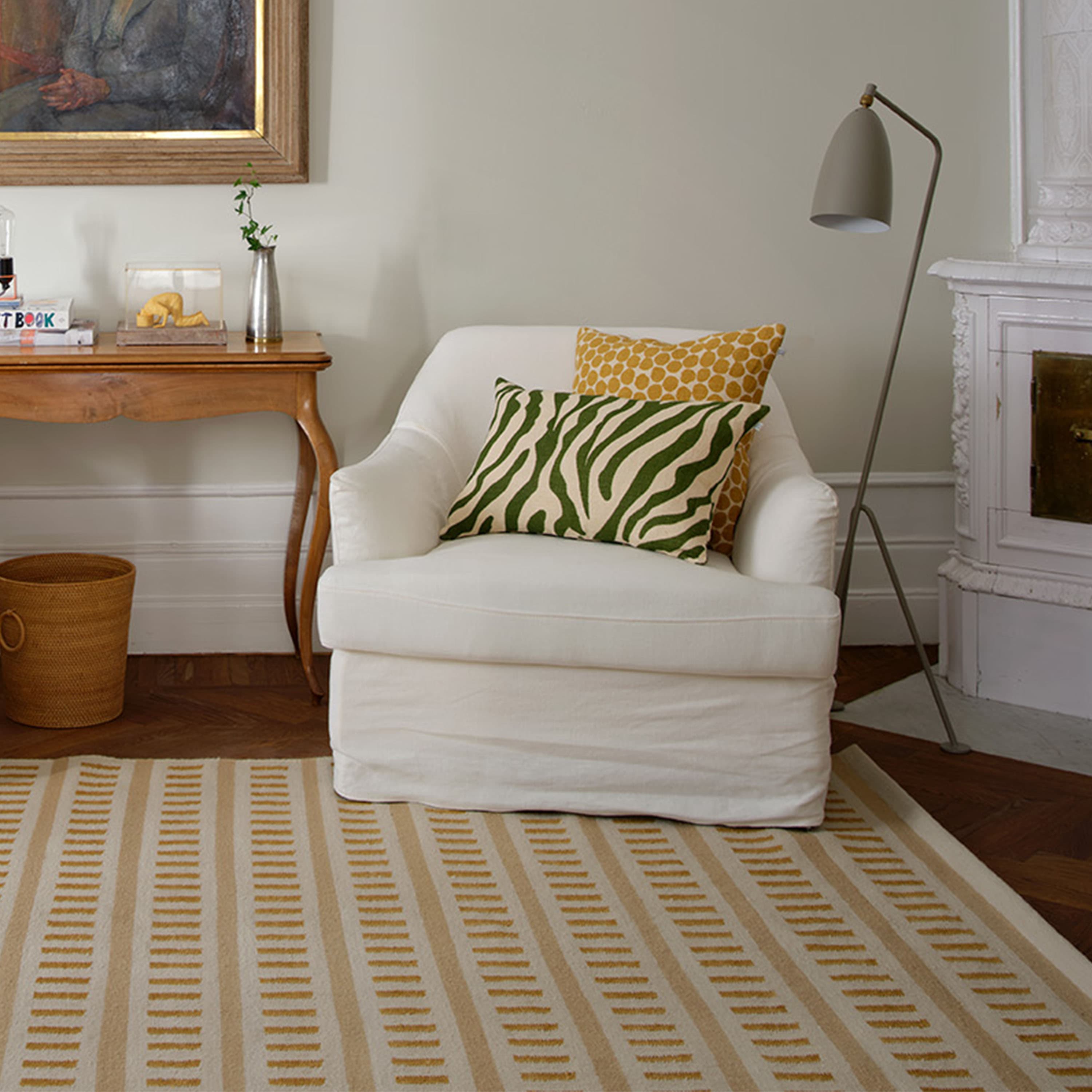 Ladakh Wollteppich Off White/Beige/Masala Yellow 180x270