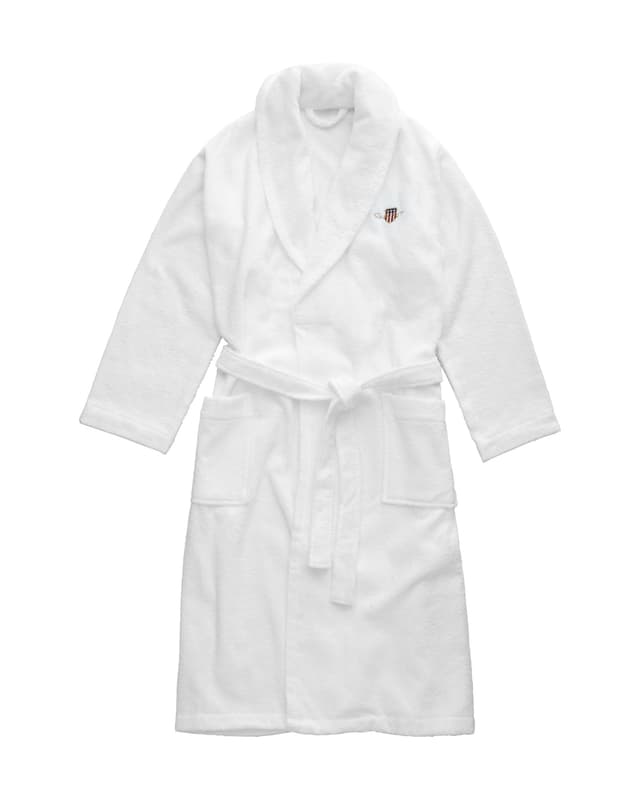 Organic Archive Shield Terry Bathrobe White M