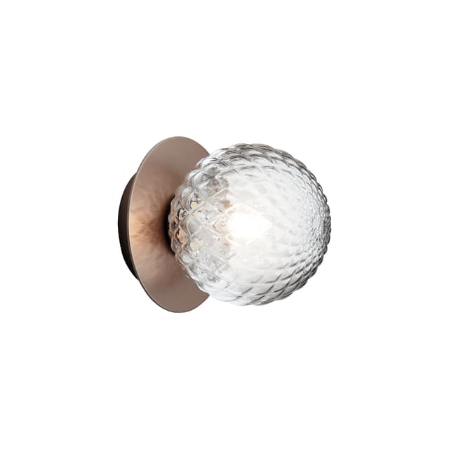 Liila 1 wall/ceiling lamp Dark Bronze/Optic Clear Small