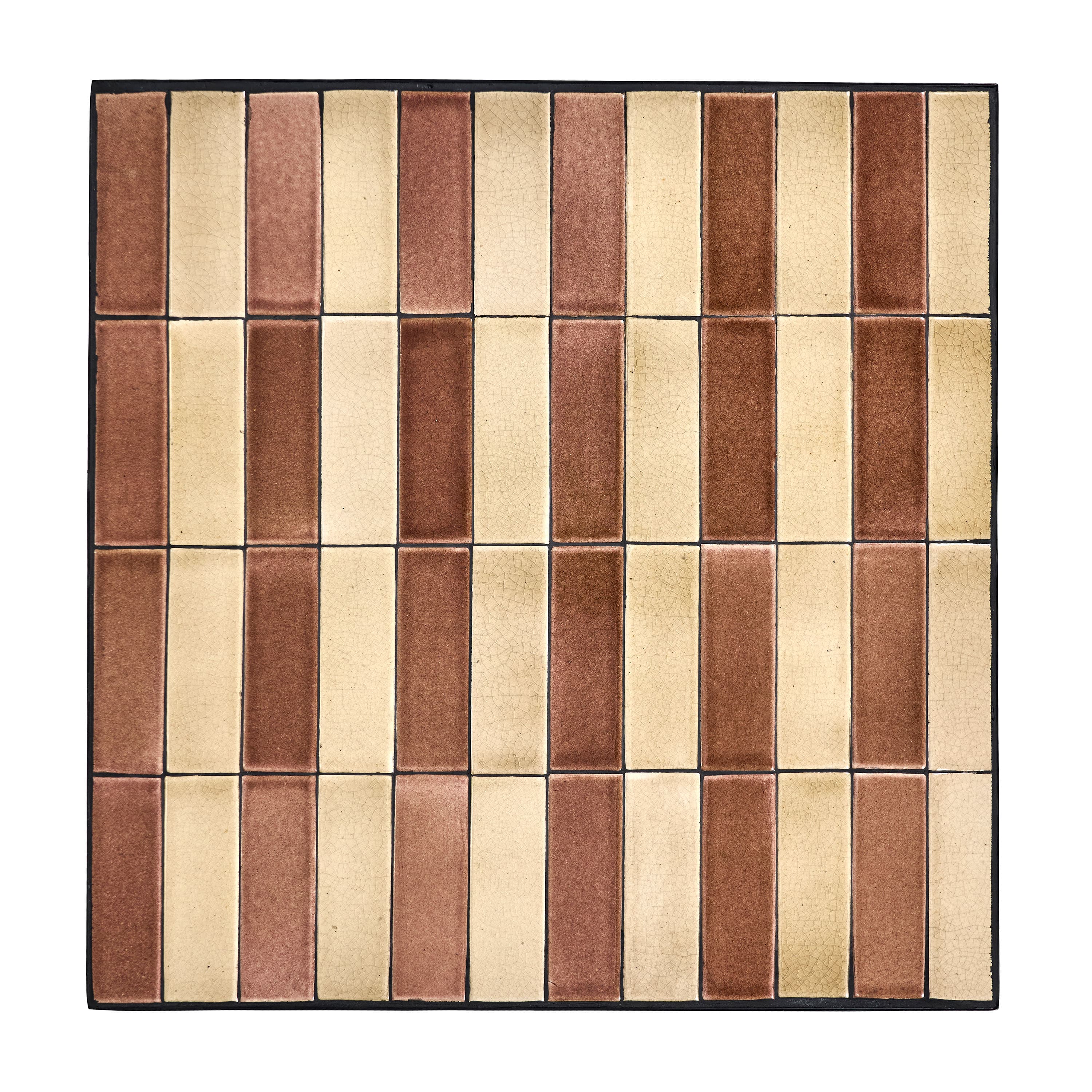 Stripe Matbord Dusty rose/Beige 62x62