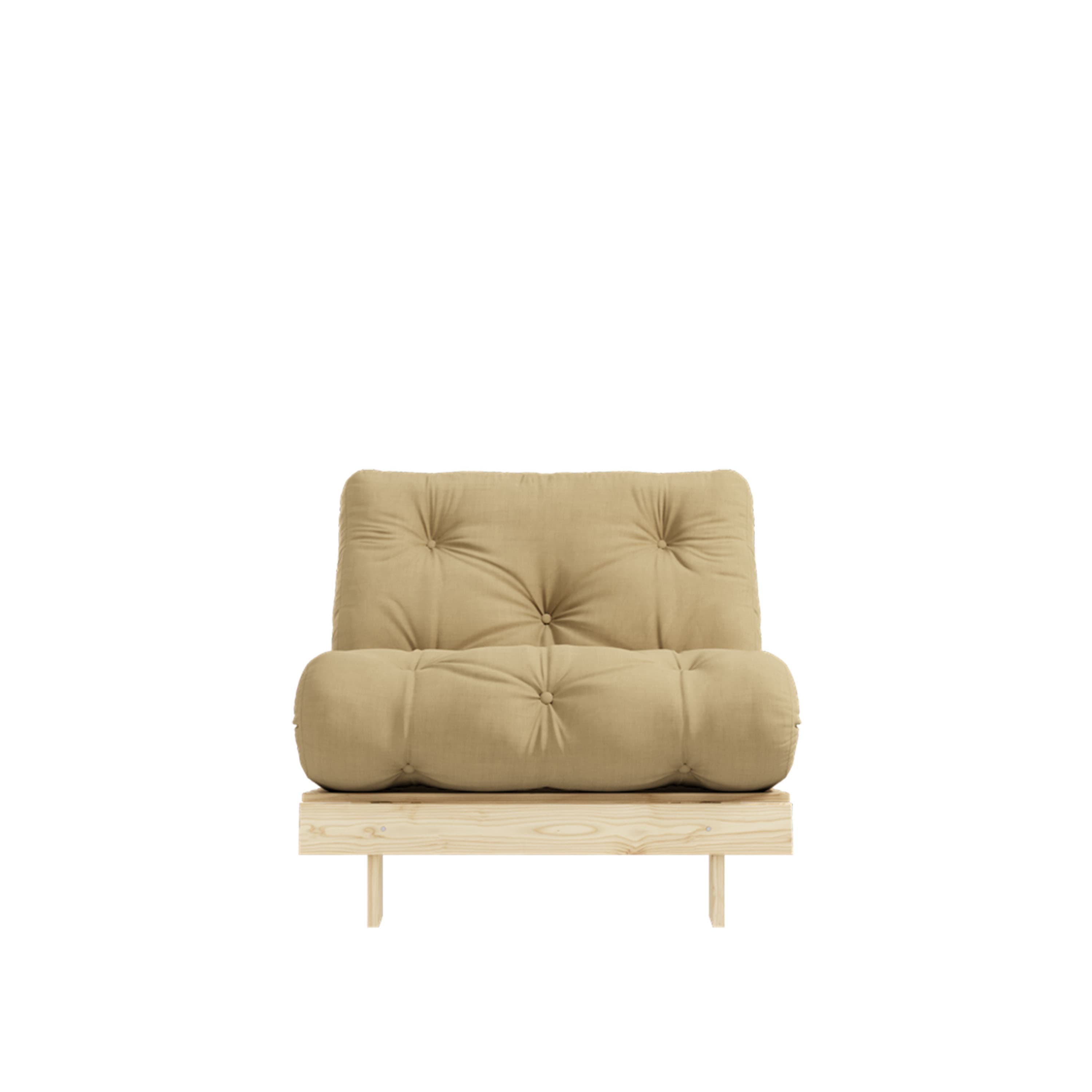 Roots Sofa Bed Chair Natural/Wheat Beige 90cm