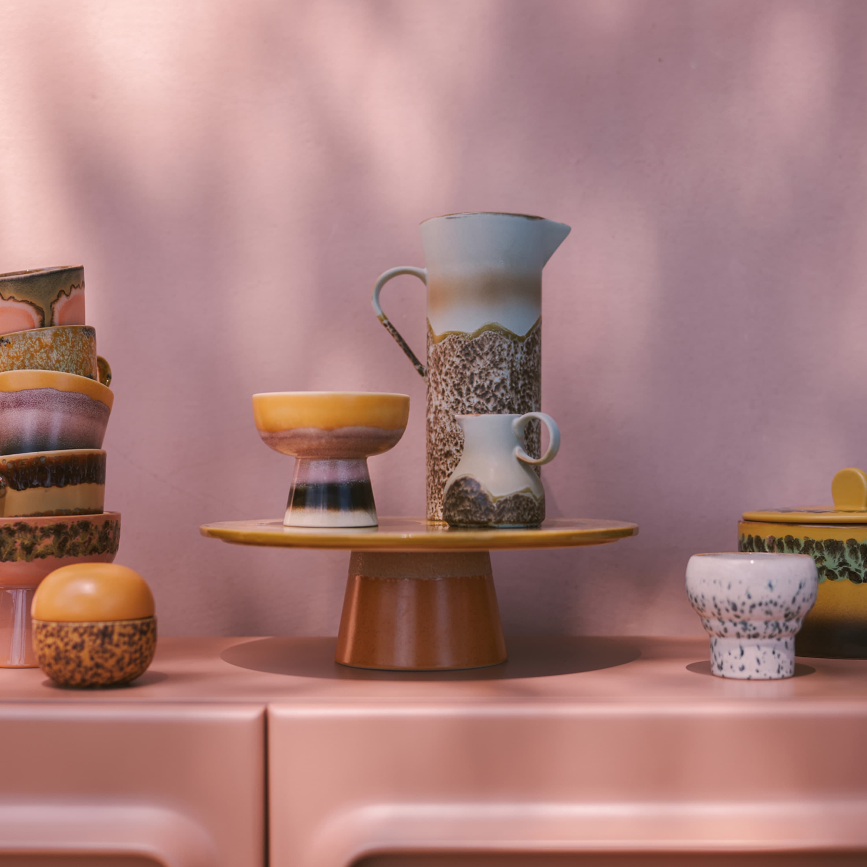 70s Ceramics Kanne Shell 120cl