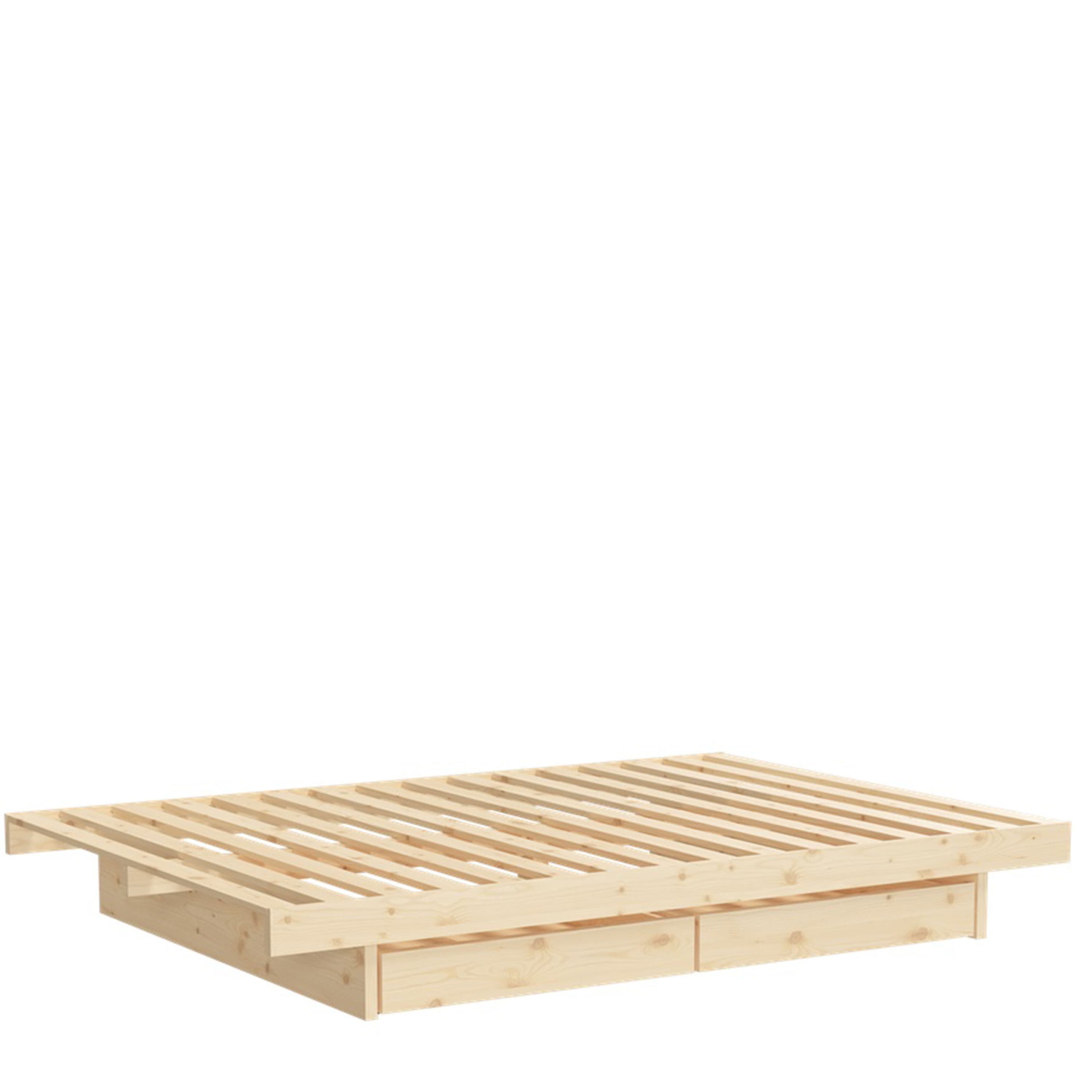 Kanso Bed frame incl. 4 Drawers Raw 180cm