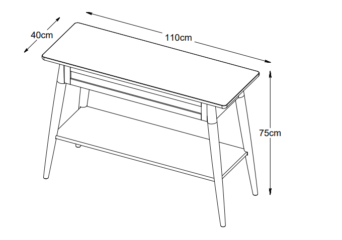 Sofia Konsolentisch Natural Oak 110cm