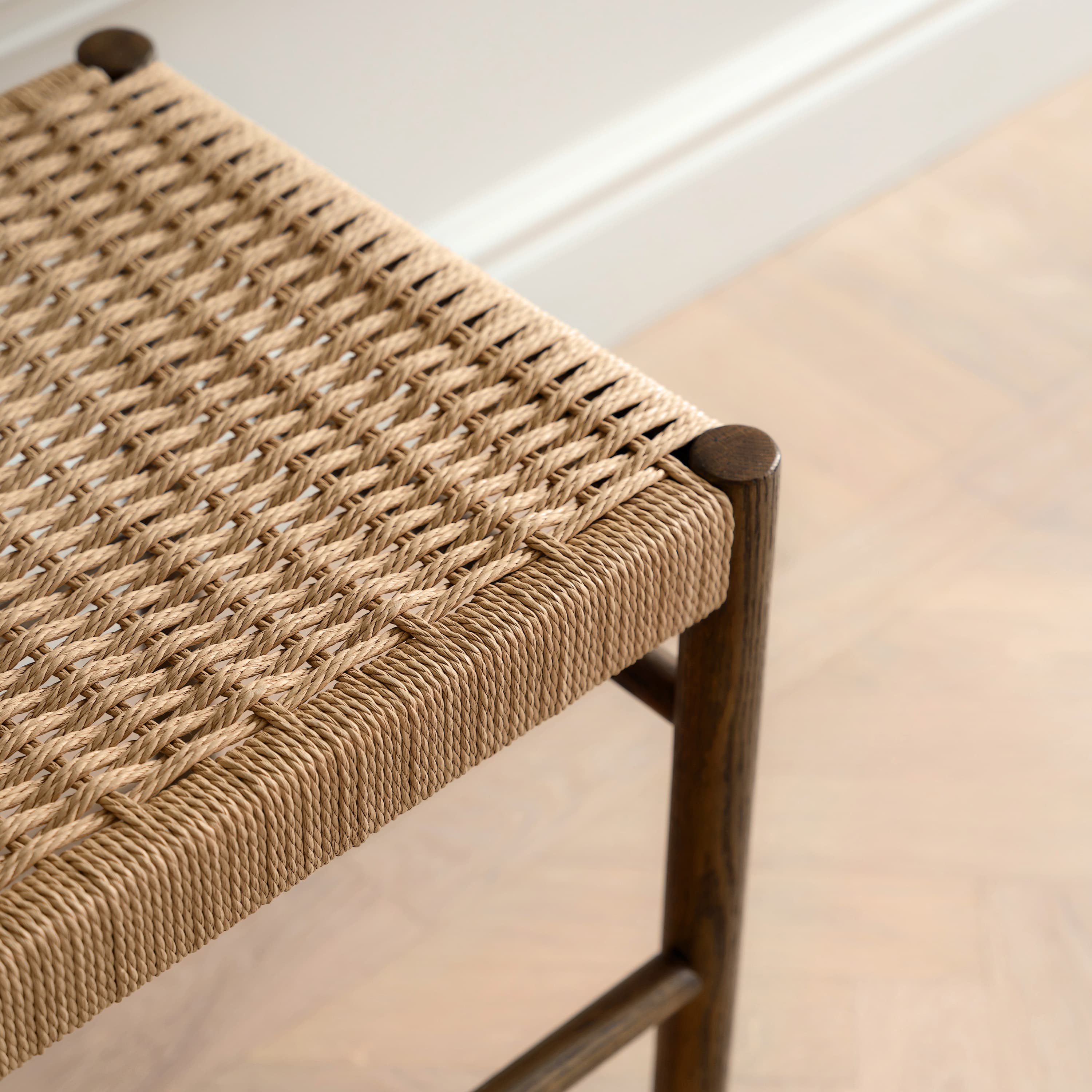 Colin Bench Brown Stained Oak 120cm