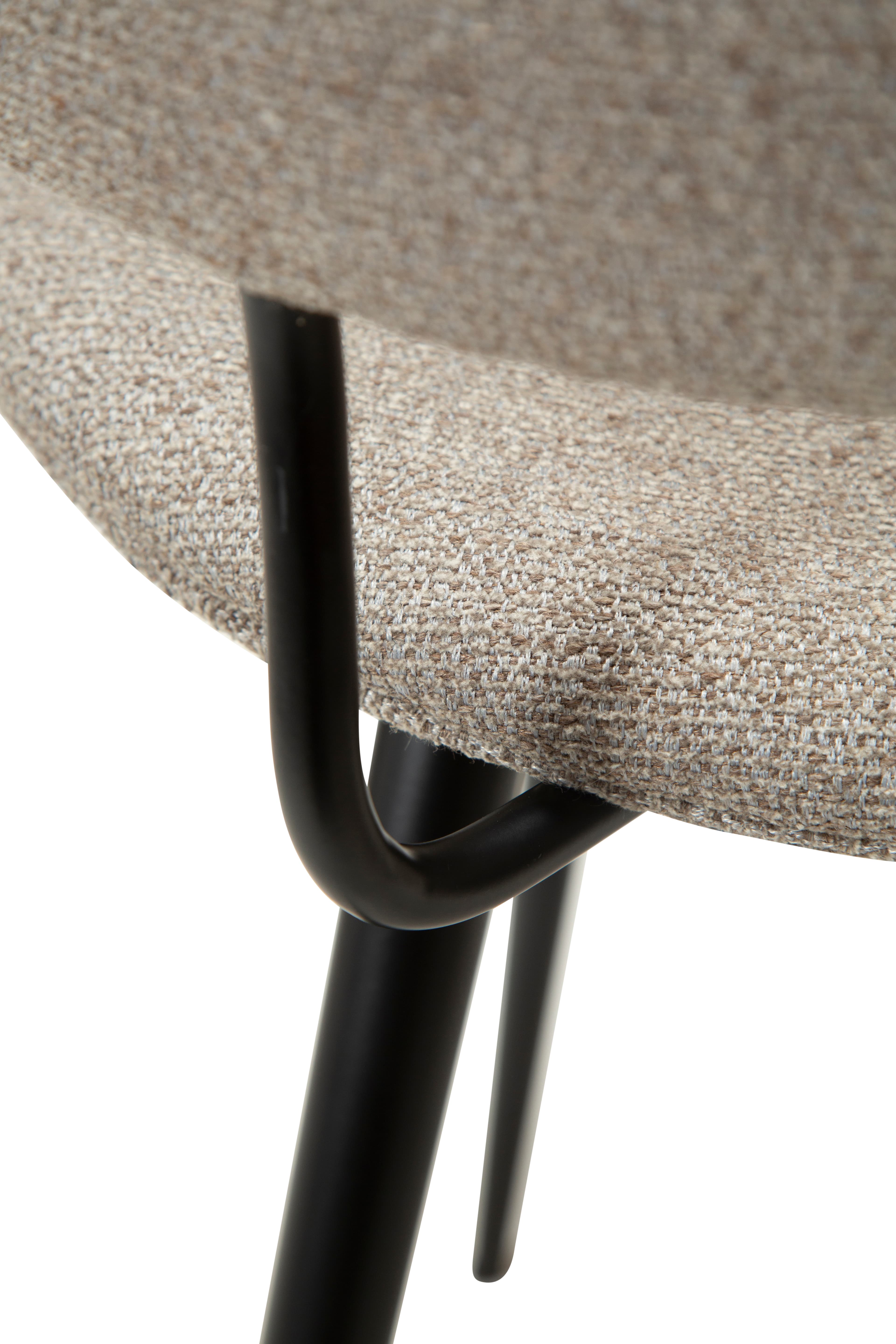 Napoleon Dining Chair Boucle Beige/Black