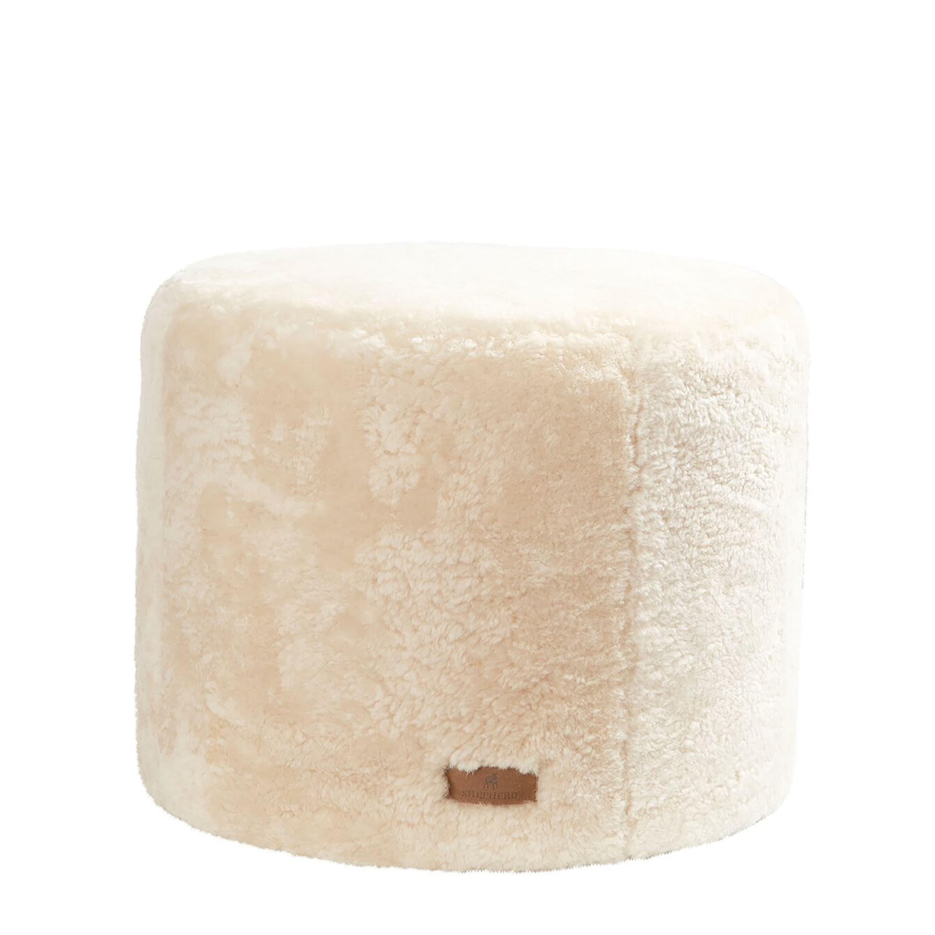 Frida Sittpuff Schaffell Creme Ø50