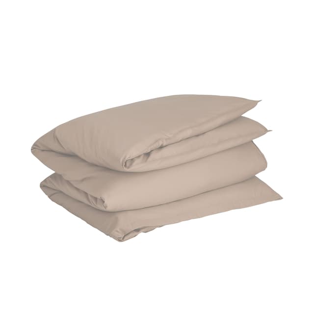 Sateen Bettbezug Taupe Beige 150x210
