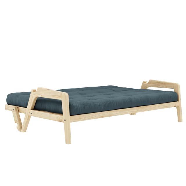 Grab Schlafsofa Natur/Petrolblau 204cm