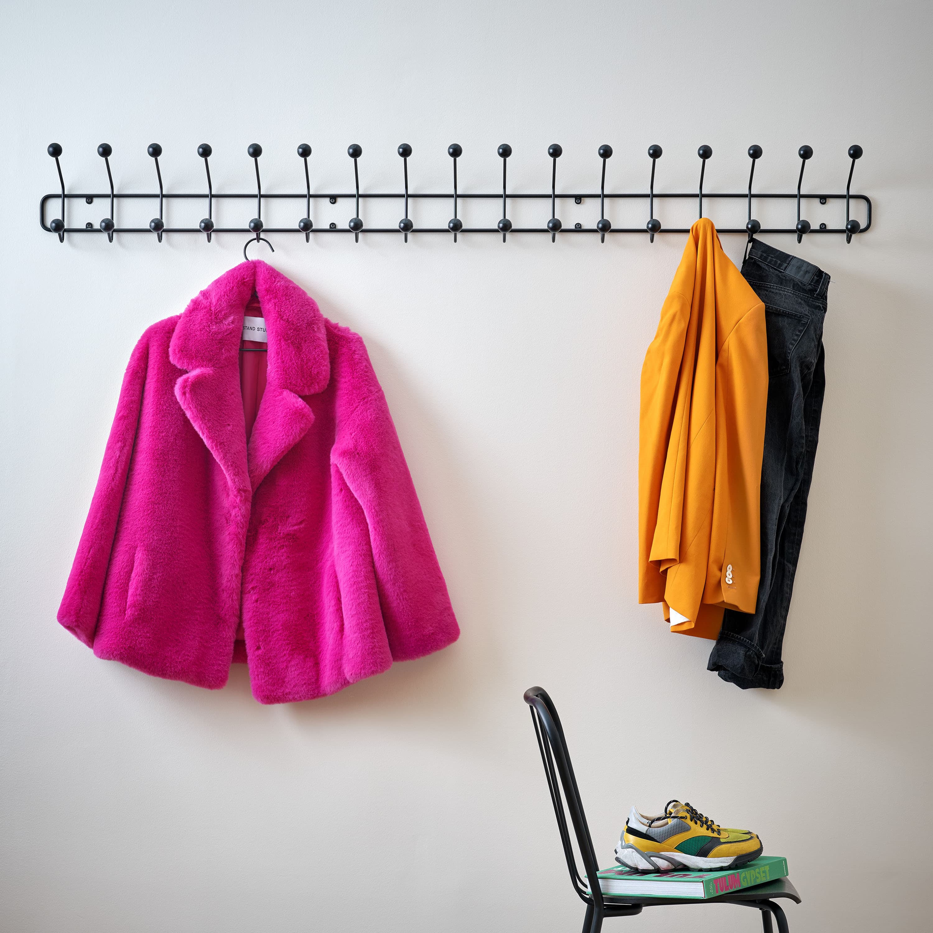 Bill Horizontal Coat Rack Greige 102cm