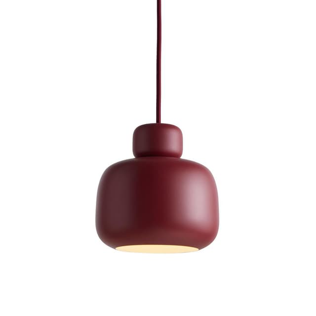 Stone Ceiling Lamp Deep Red Small