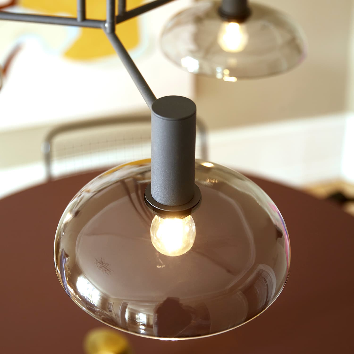 Ufo Circle Deckenlampe Rauchglas