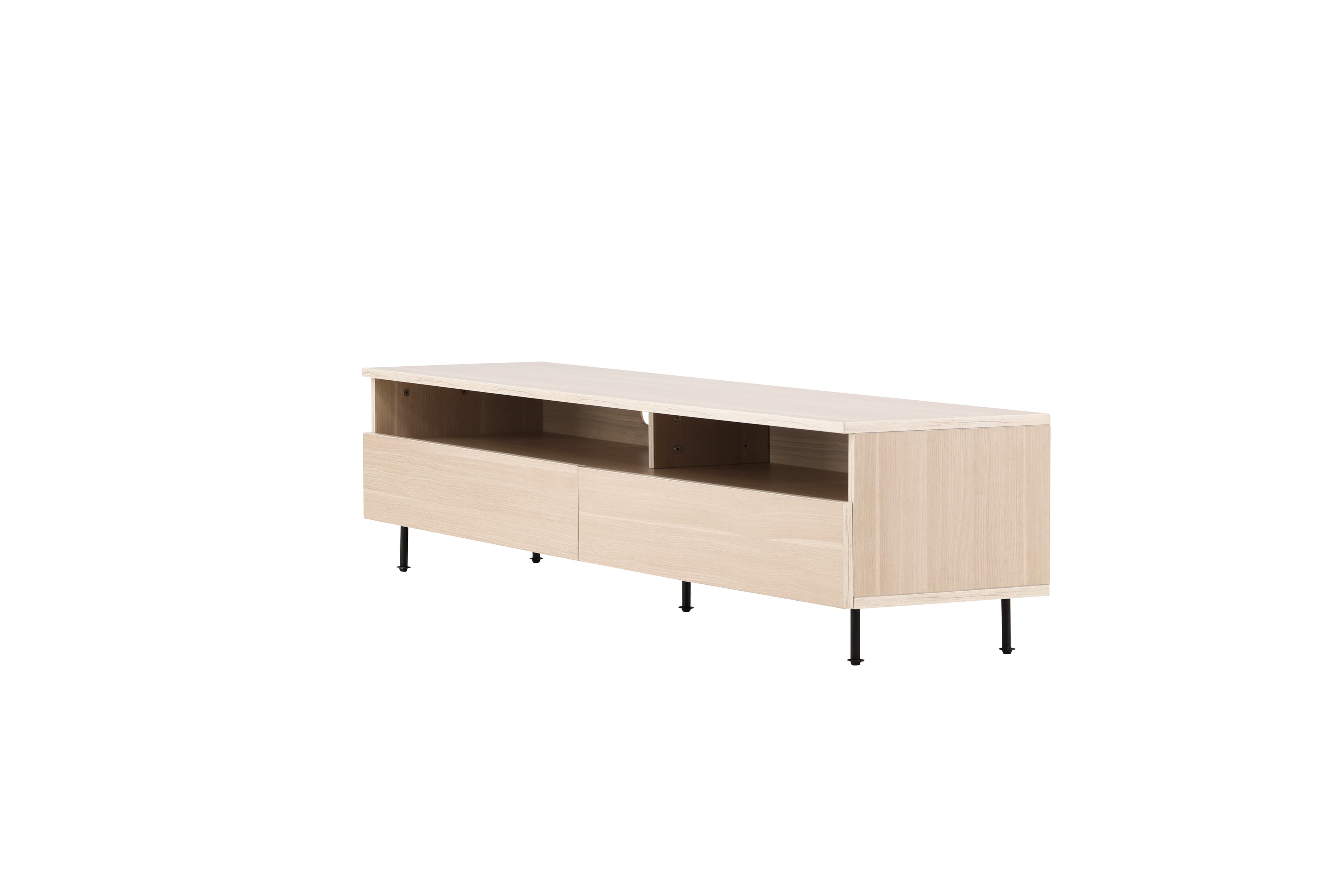Navarra TV-Bänk Matte Black/Whitewash 180cm